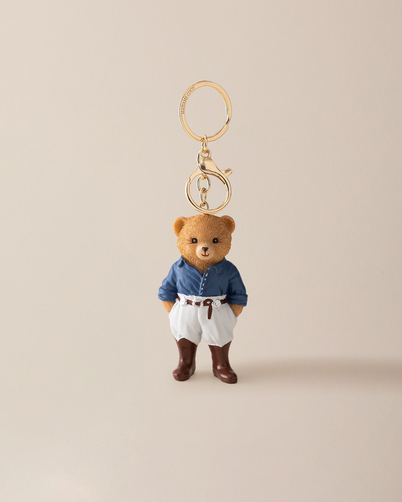 Emma Bear Keychain - Navy Blue/Grey Price and Details | Madame Coco