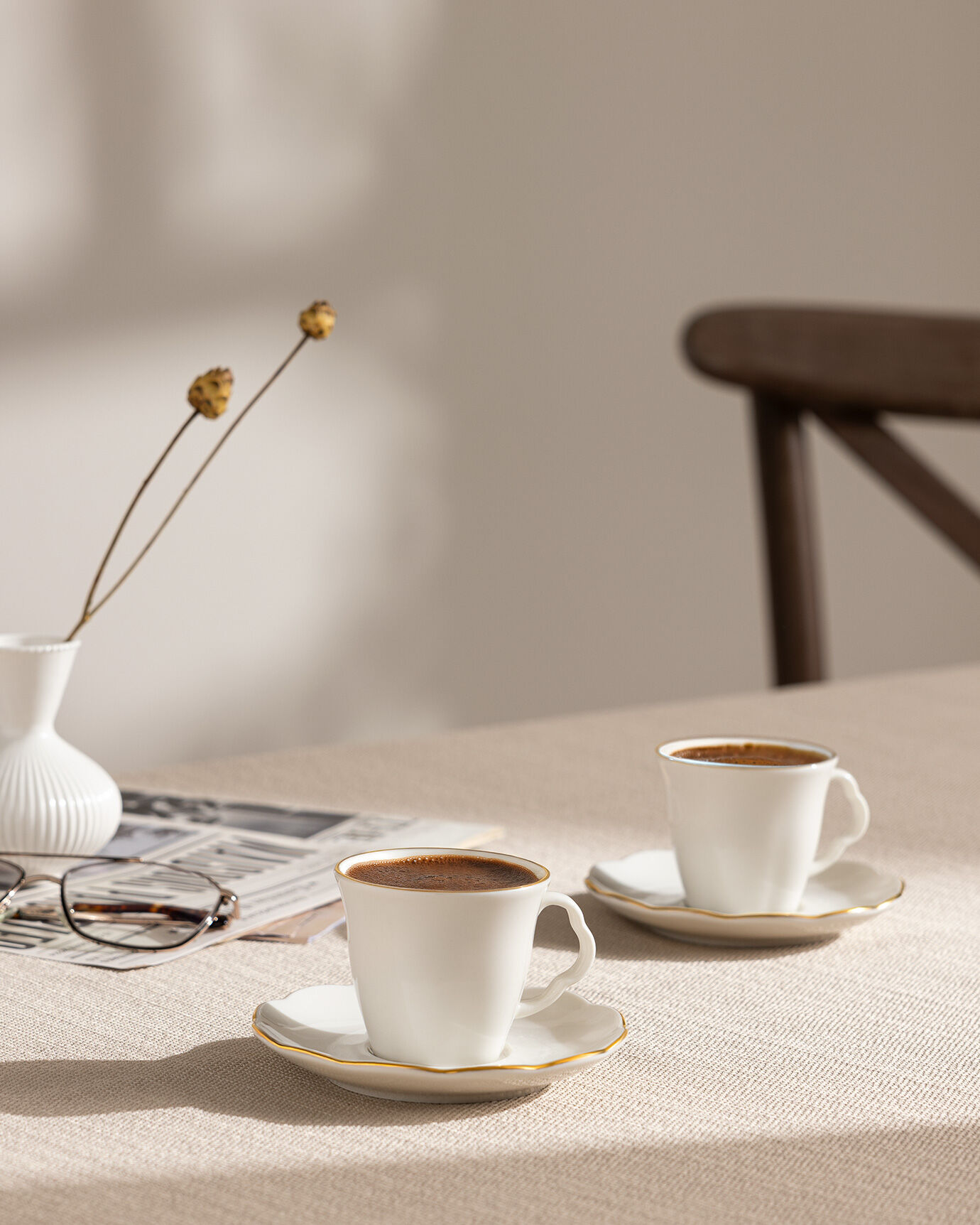 Lot De 2 Tasses à Café En Porcelaine - Motifs Abeille Et Coccinelle - 400 Ml - Lavable Au Lave-vaisselle