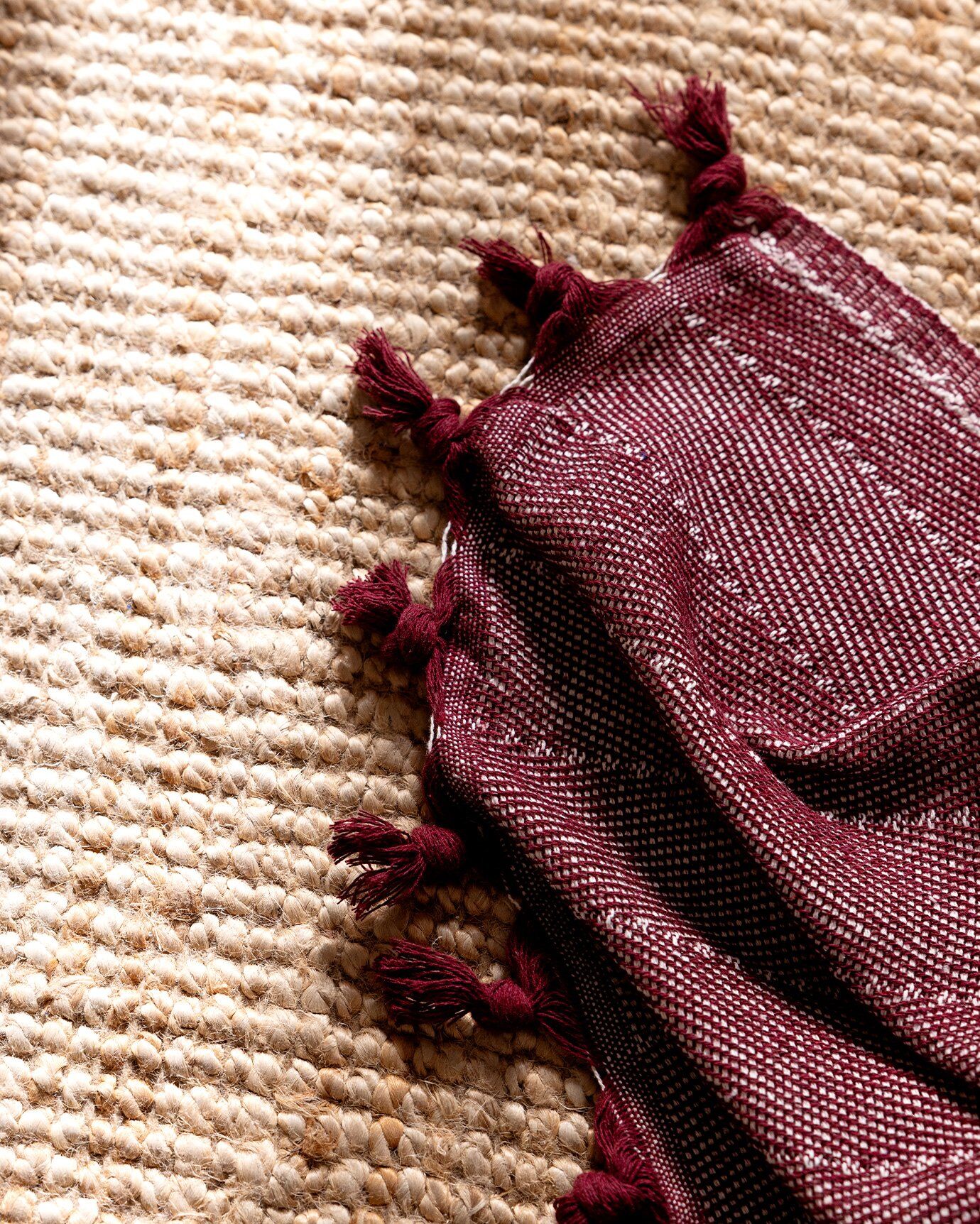 Ranier Sofa Throw - Claret Red Price and Details | Madame Coco