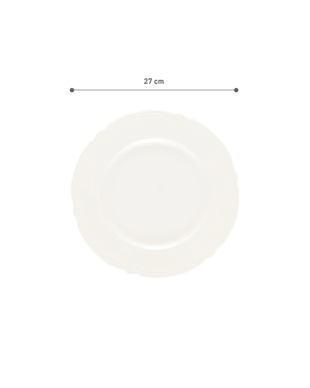 Spring Serving Plate - 27 cm - White Price and Details | Madame Coco