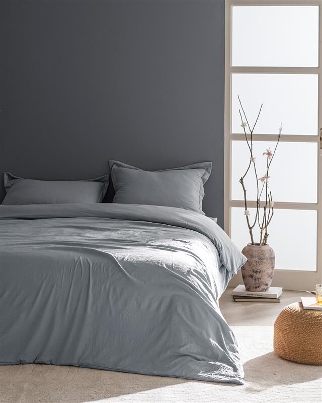 Mona King Size Microfiber Lastikli Nevresim Takımı - İndigo Fiyat