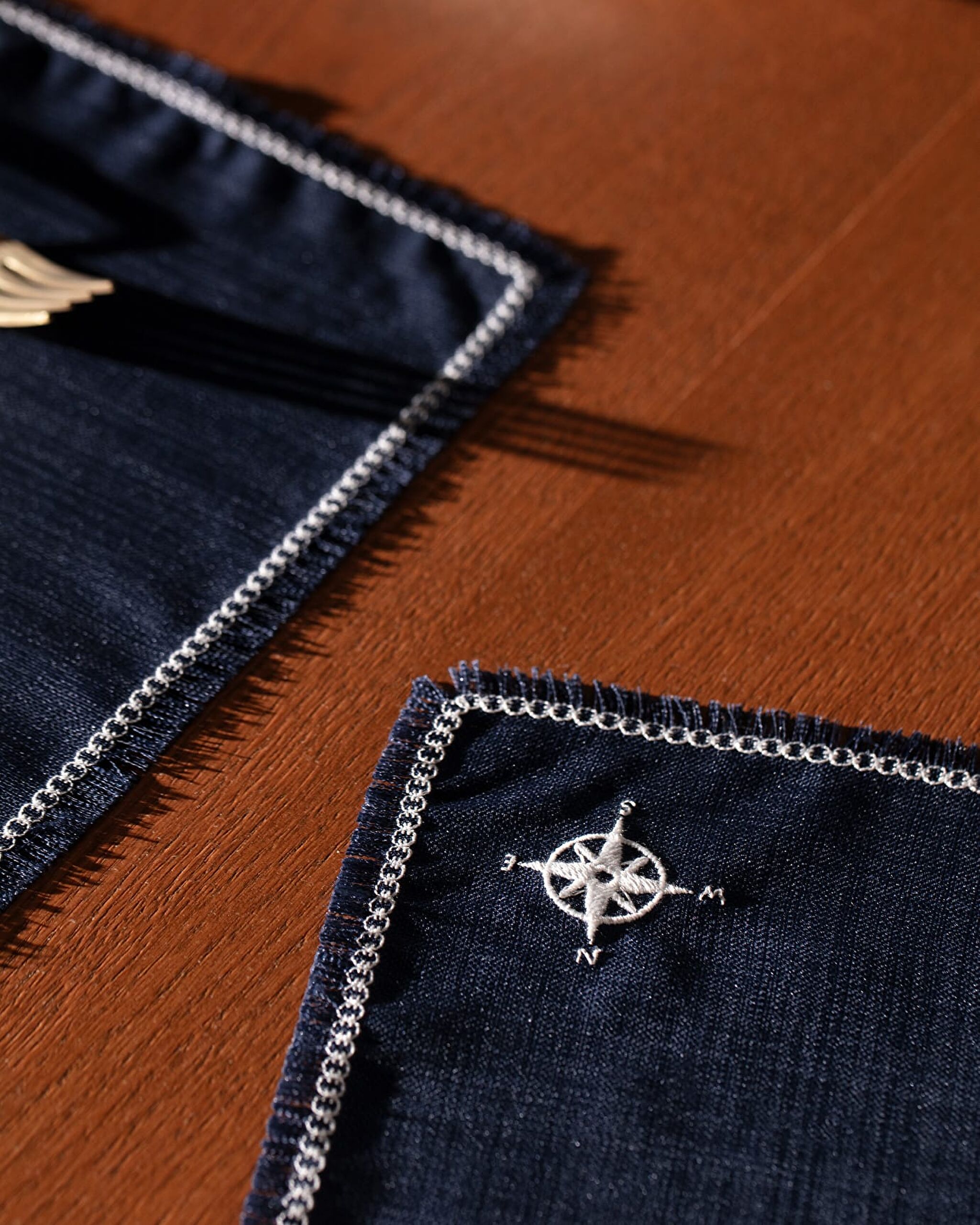 Set de Table 2 Pièces Barre - Bleu Marine - 3