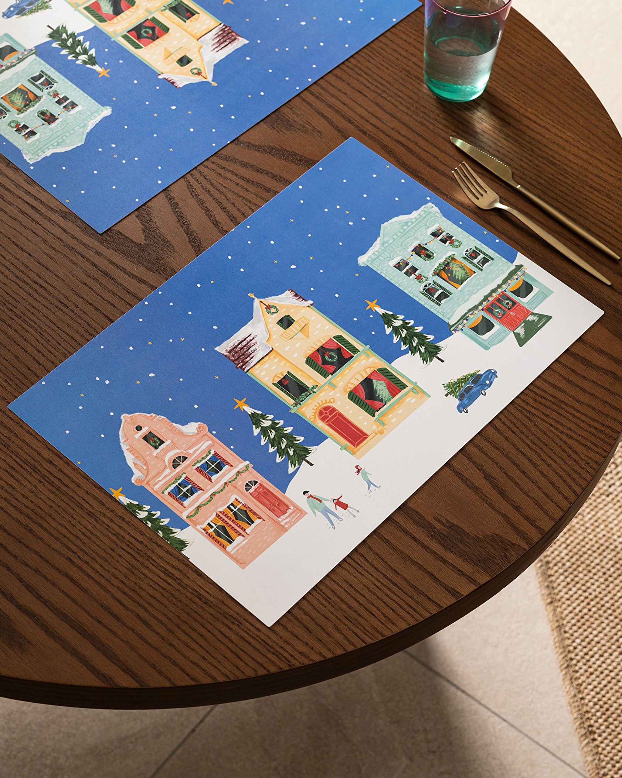 مفرش طاولة ريف كارول 4 قطع - 0