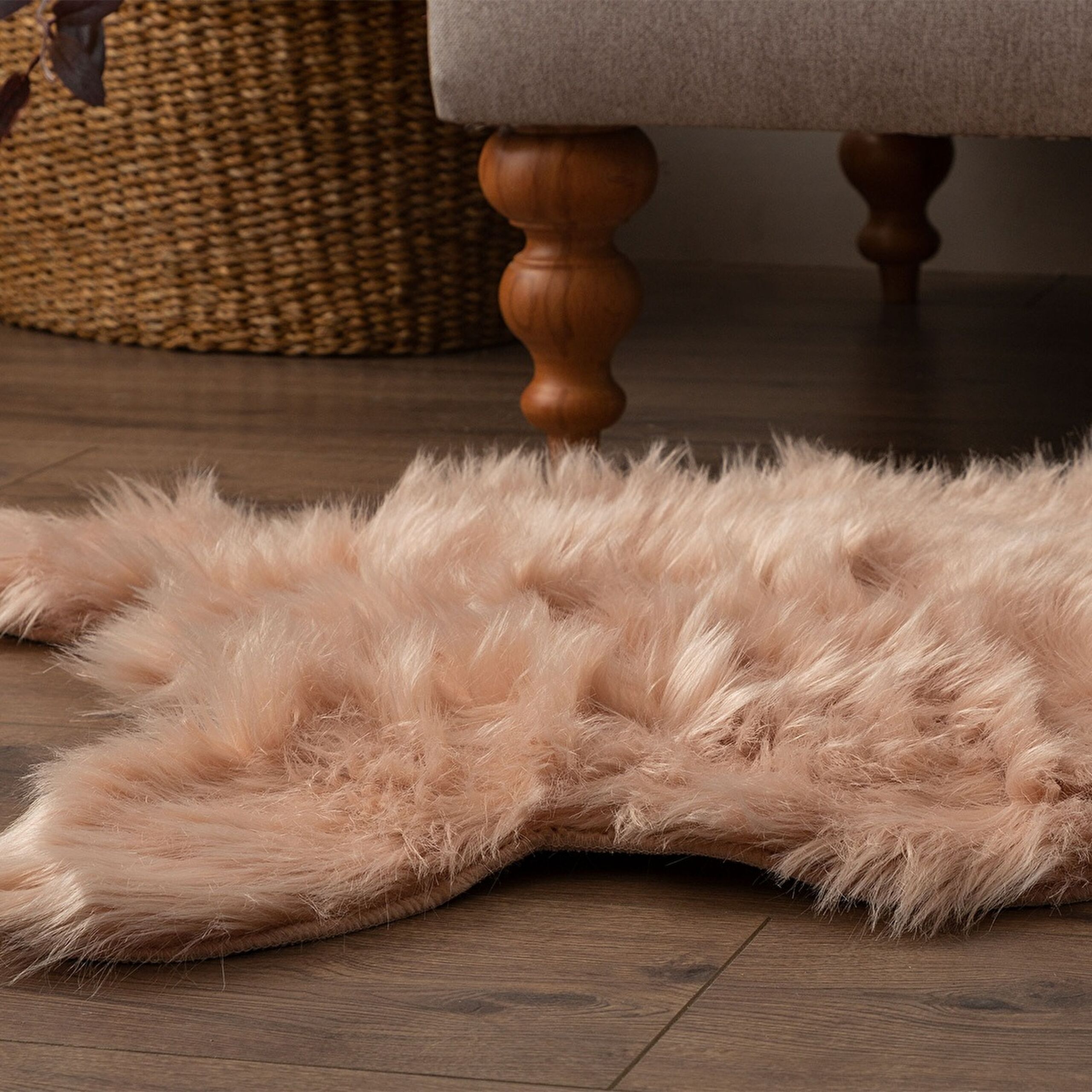 Peau de Mouton Leila - Poudre - 60x90 cm - 2