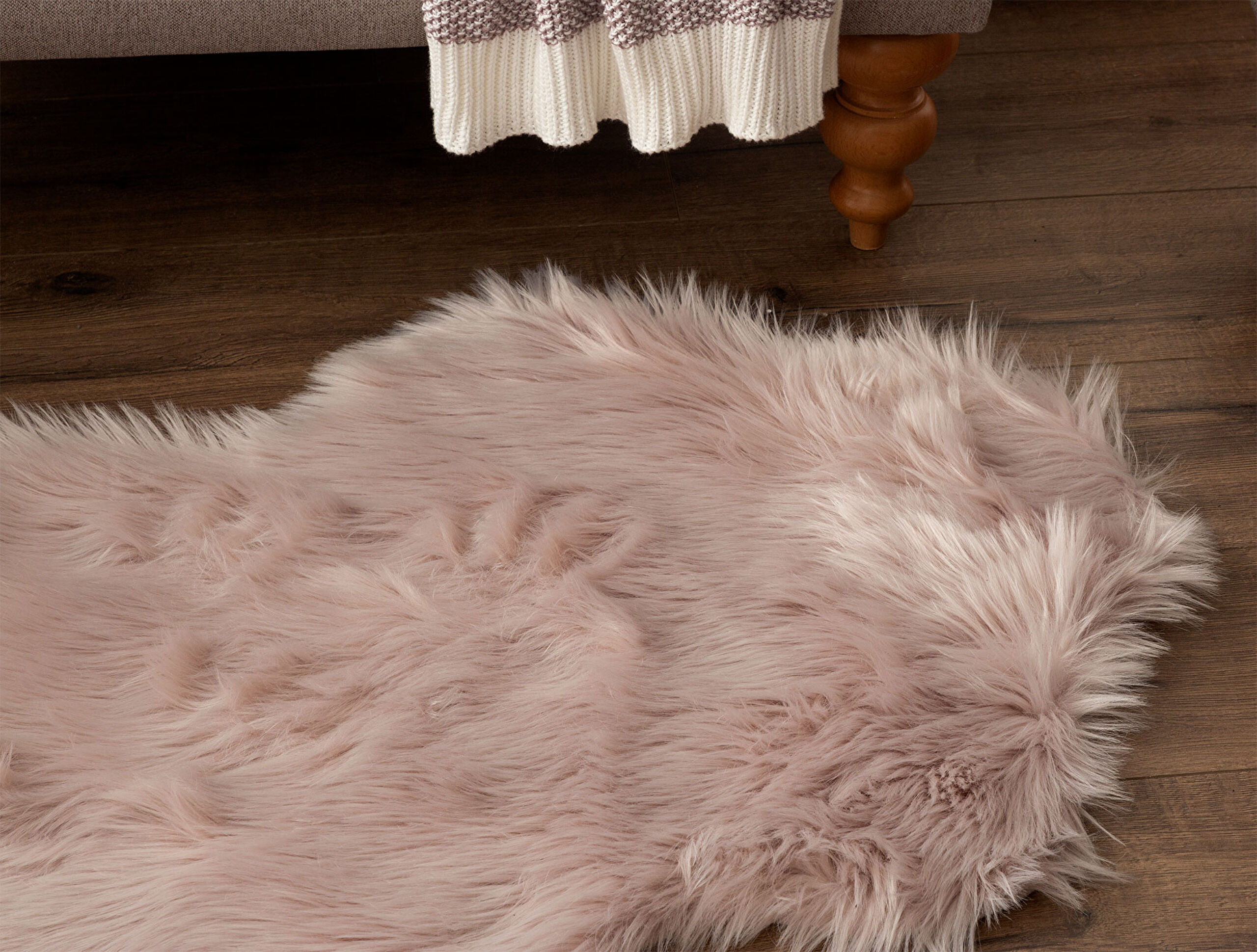 Peau de Mouton Leila - Prune - 60x90 cm - 1