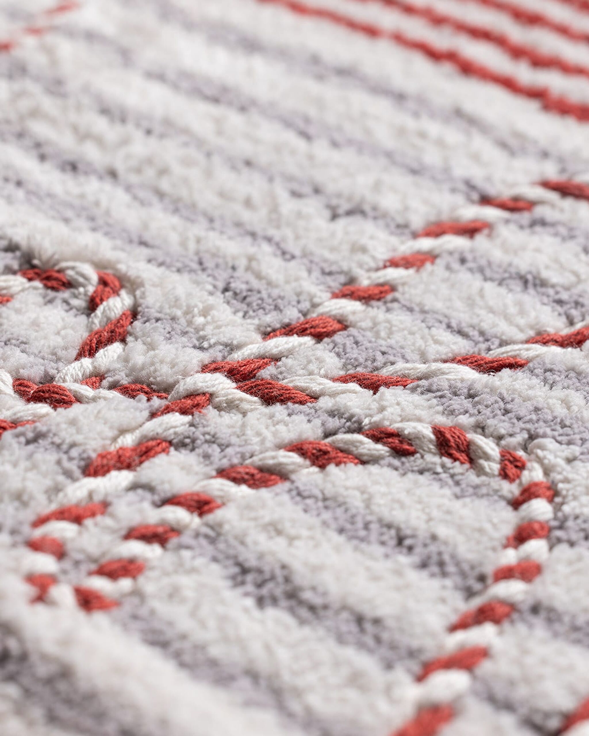 Fleuramour Bath Mat - White/Red/Grey - 50x80 cm - 5