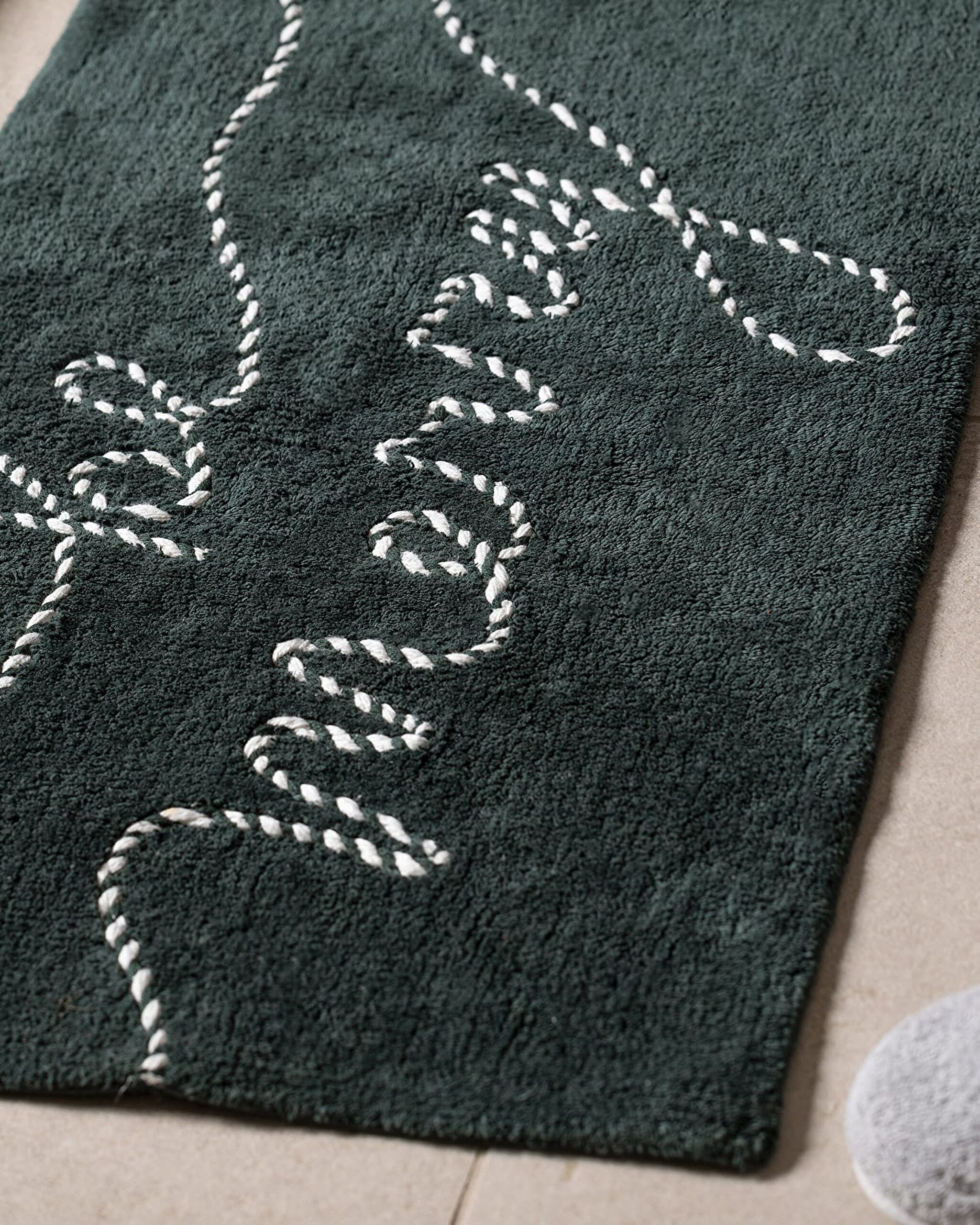 Espritmer Bath Mat - Green/White - 50x80 cm - 1