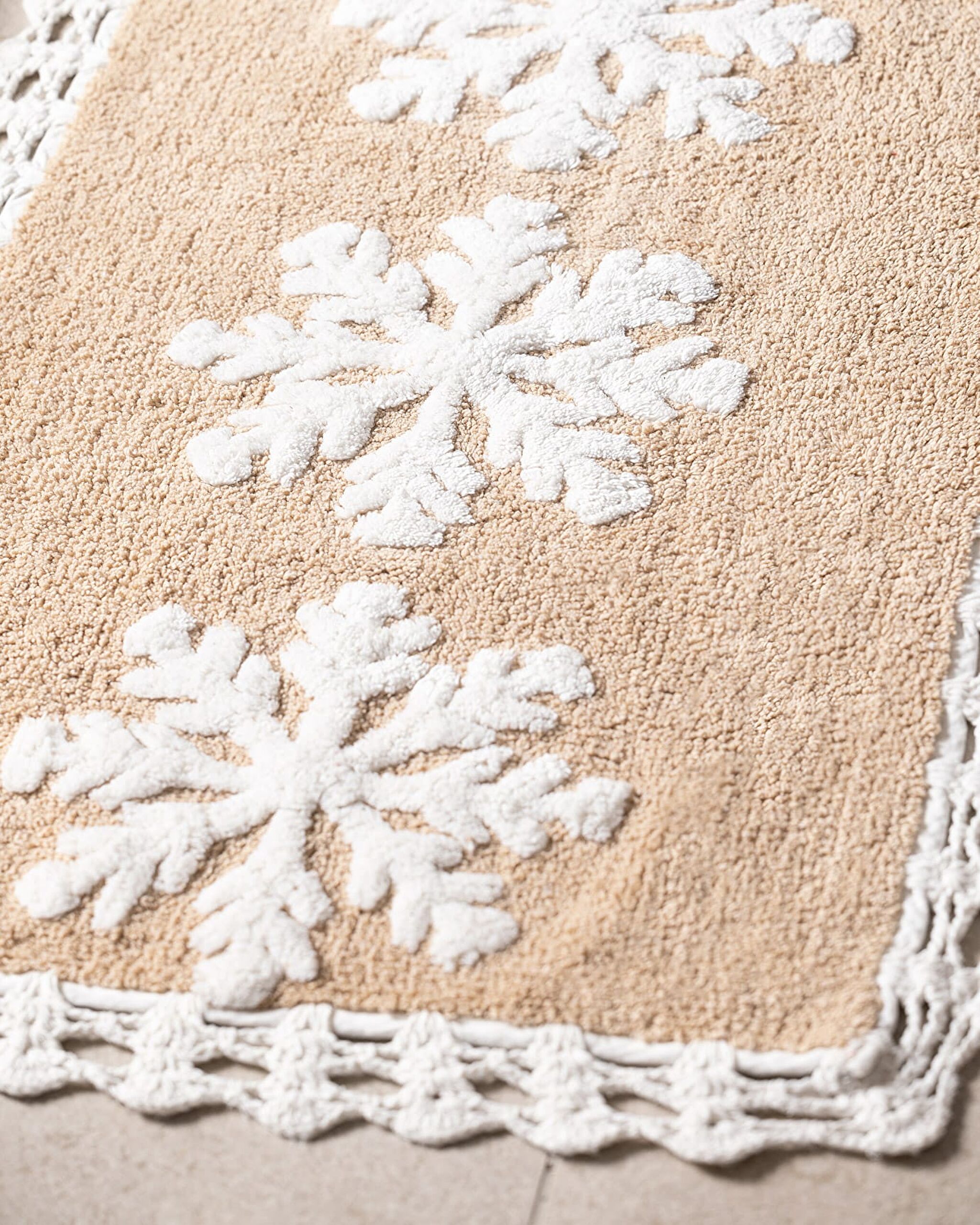 Rosévie Bath Mat - White/Beige - 50x80 cm - 1