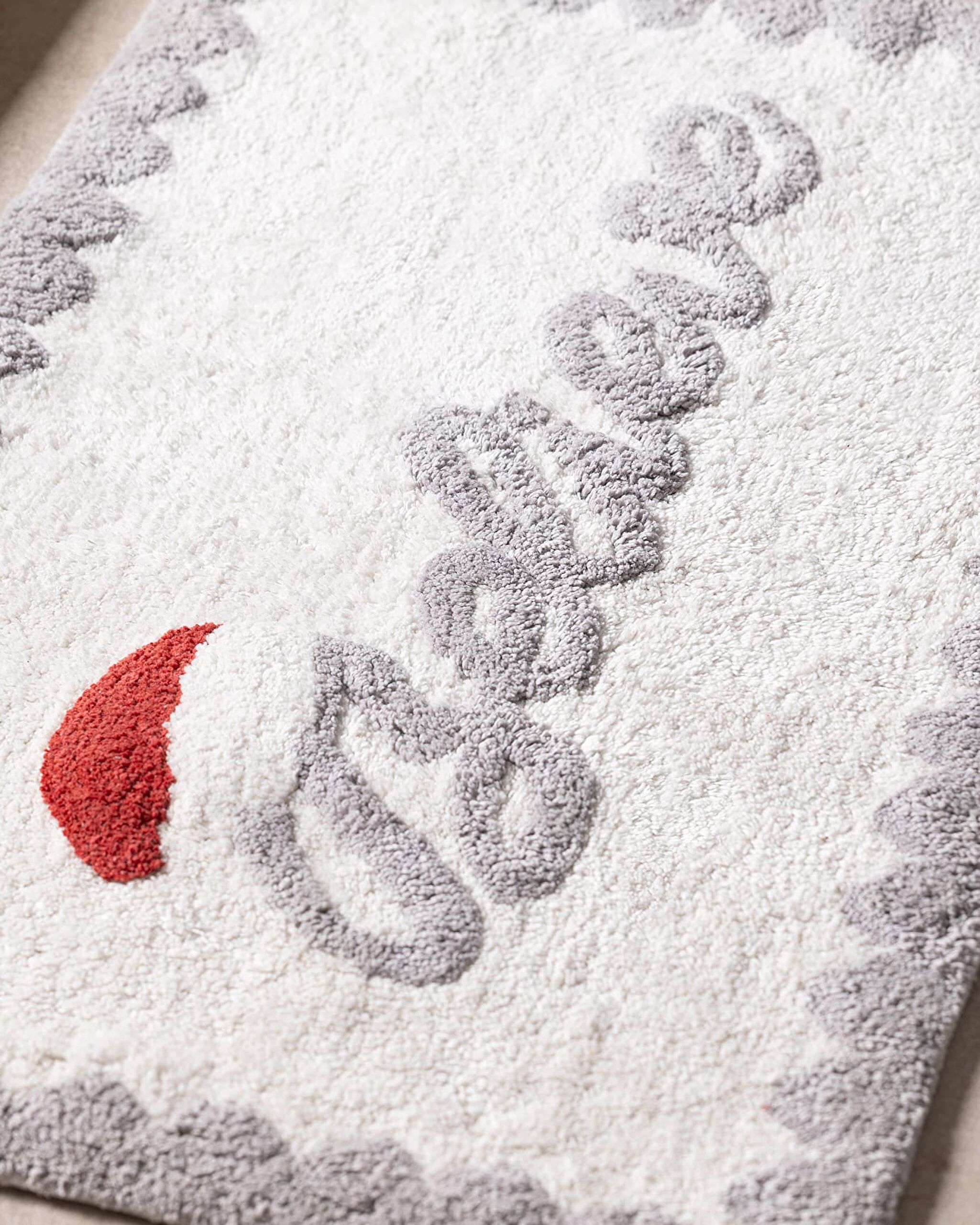 Vie Bath Mat - White/Grey/Red - 50x80 cm - 1