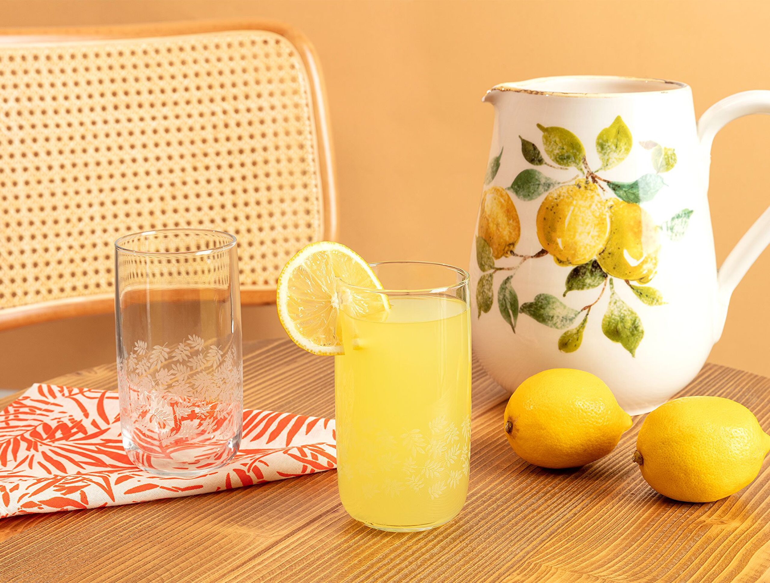 White Leaves Musette Set van 4 frisdrankglazen - 365 ml - 0