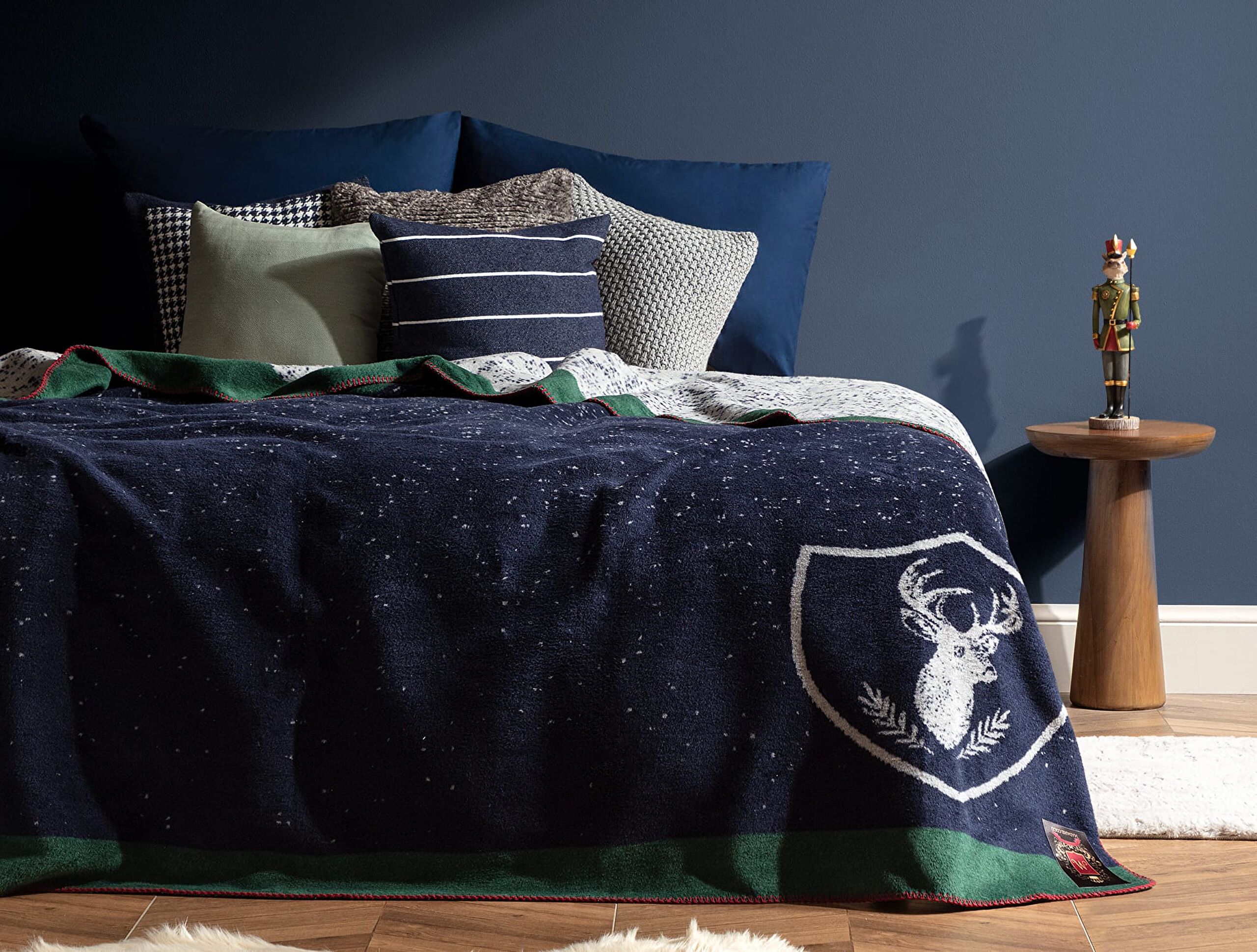 Neblige Baumwoll-Jacquard-Decke - 0