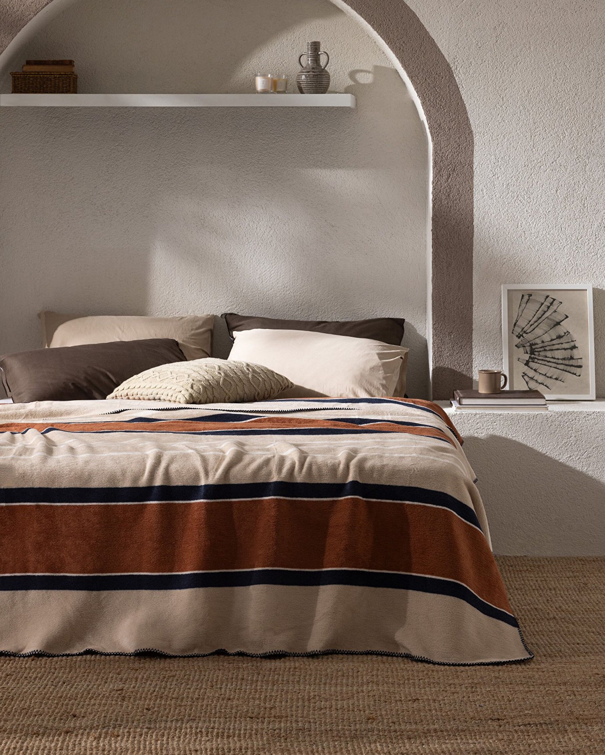 ⁠ Βαμβακερή Κουβέρτα Lozere Jacquard_0}