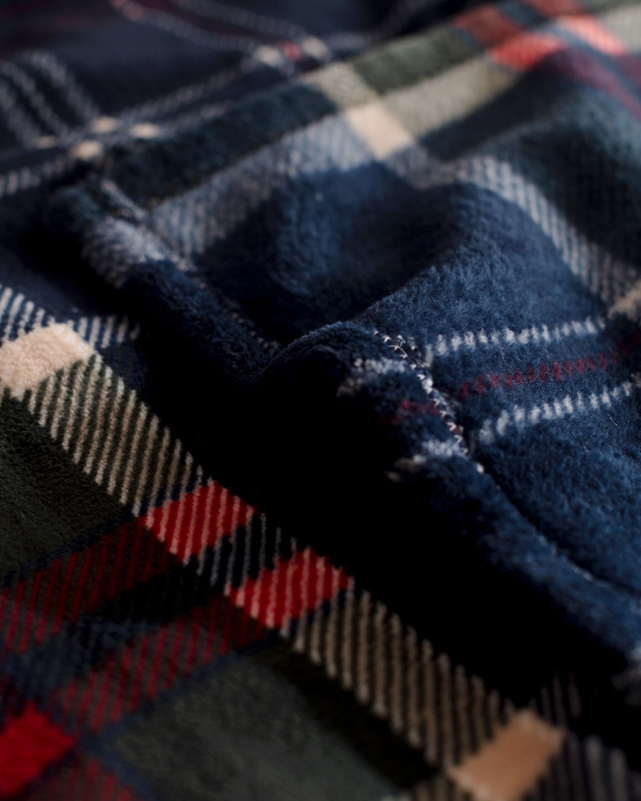 Tignes Double Welsoft Fleece Printed Blanket - Navy Blue - 4