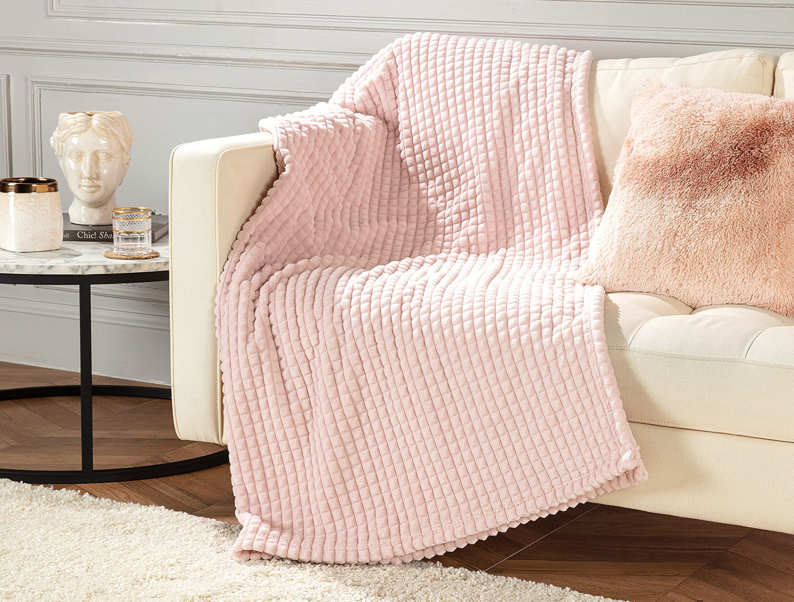 Emile Welsoft Polar Double Sided Emboss TV Blanket - Powder - 0