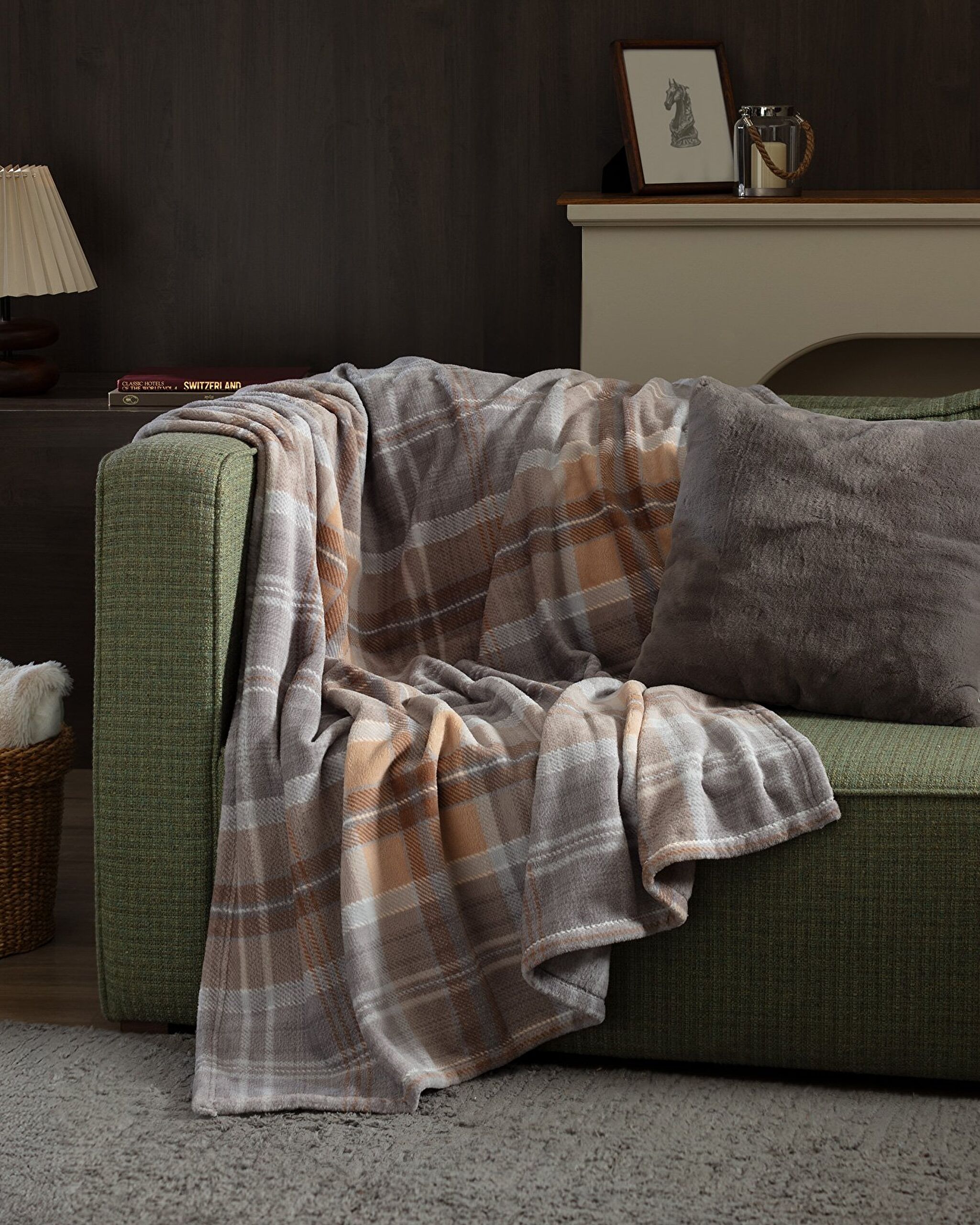 Tignes Welsoft Printed TV Blanket - Gray - 0