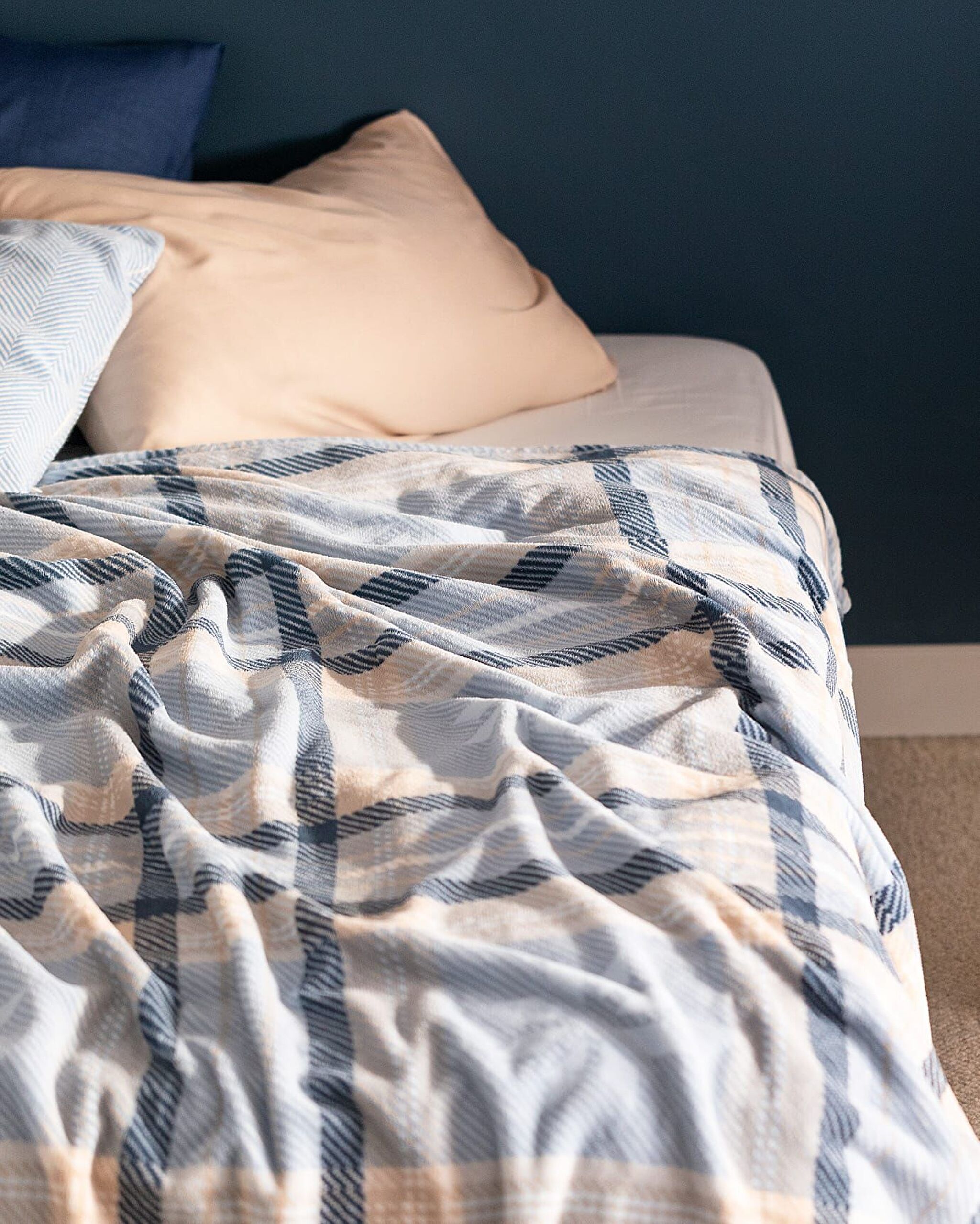 Delit Welsoft Fleece Bedruckte Einzeldecke – Hellblau - 1