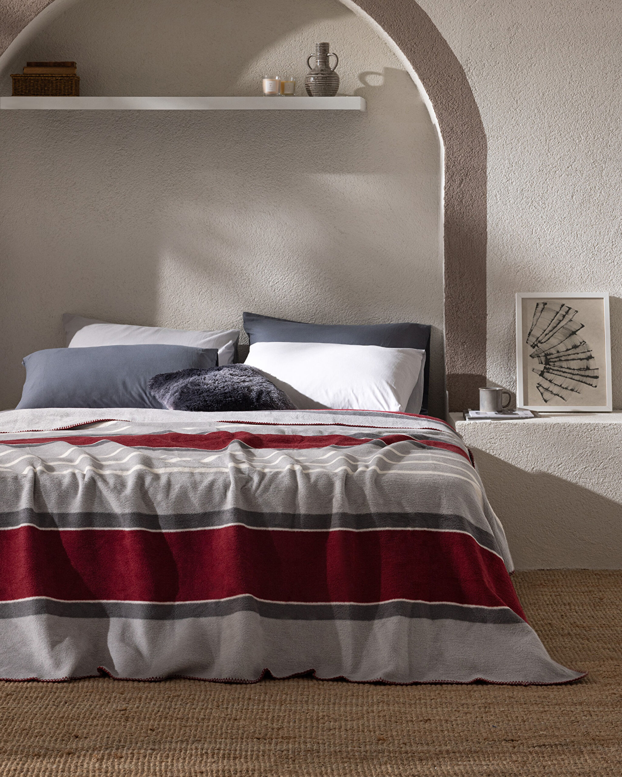 ⁠ Βαμβακερή Κουβέρτα Lozere Jacquard_0}