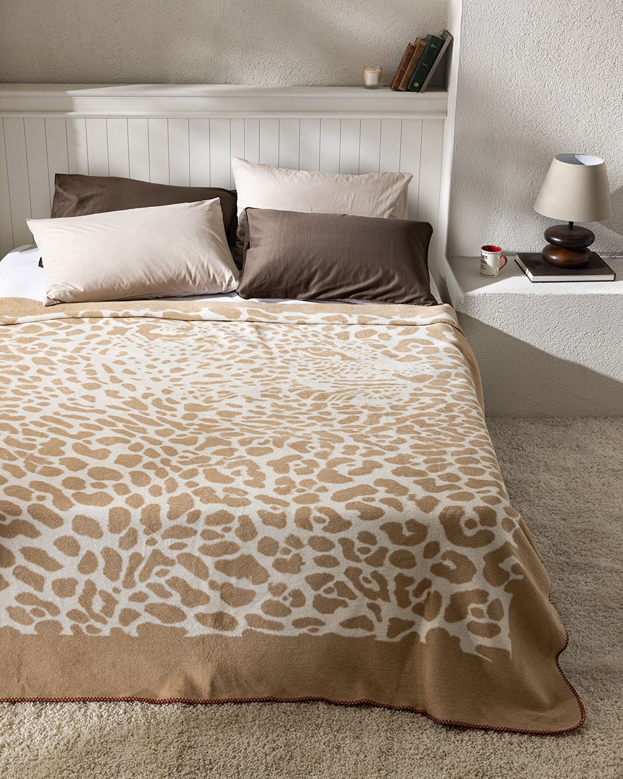 بطانية جاكار قطن النمر - 0