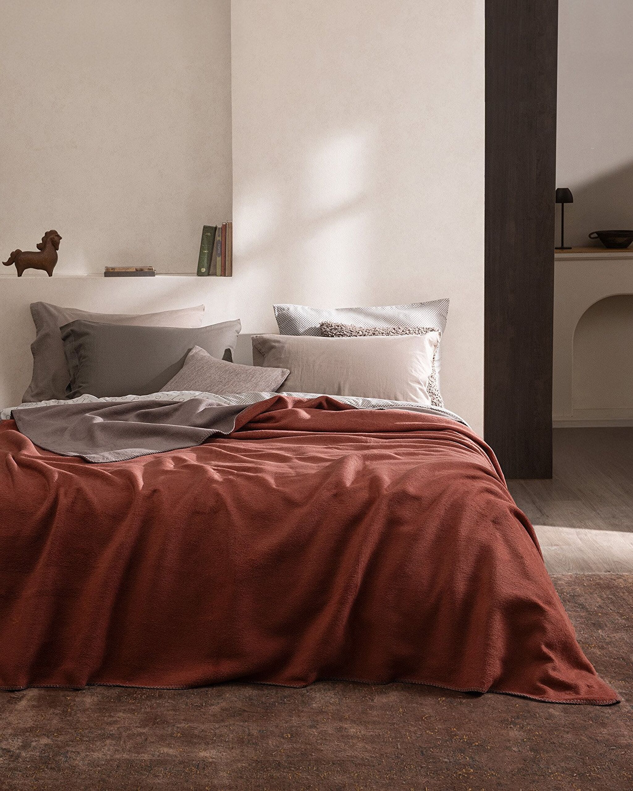 Caureo Jakarlı Pamuklu Battaniye - 0