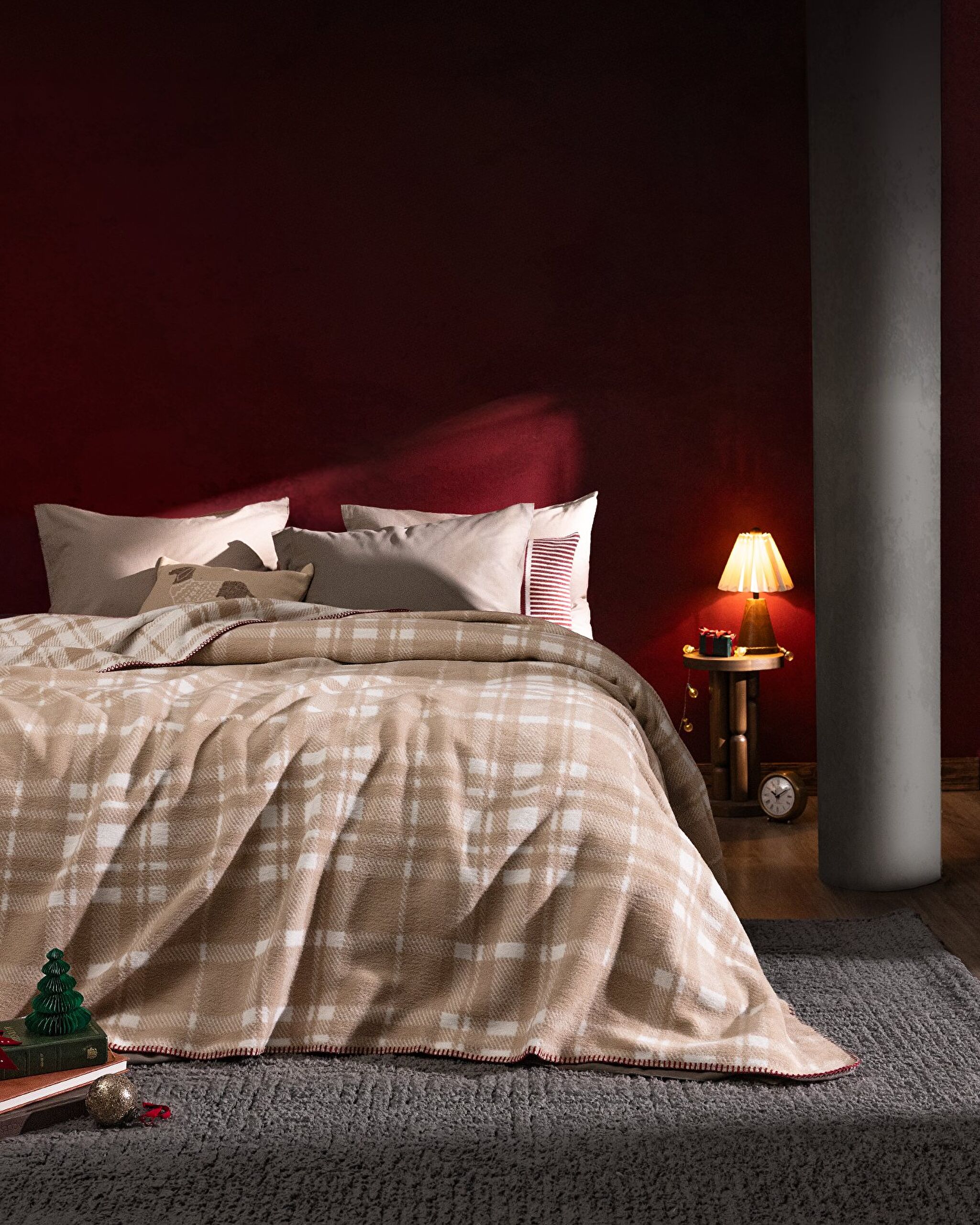 Faureux Jakarlı Pamuklu Battaniye - 0