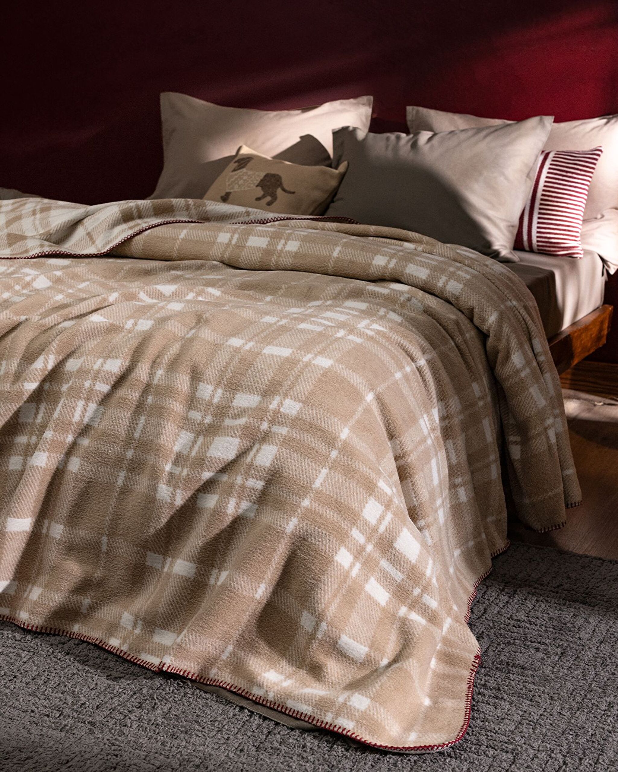 Faureux Jakarlı Pamuklu Battaniye - 1