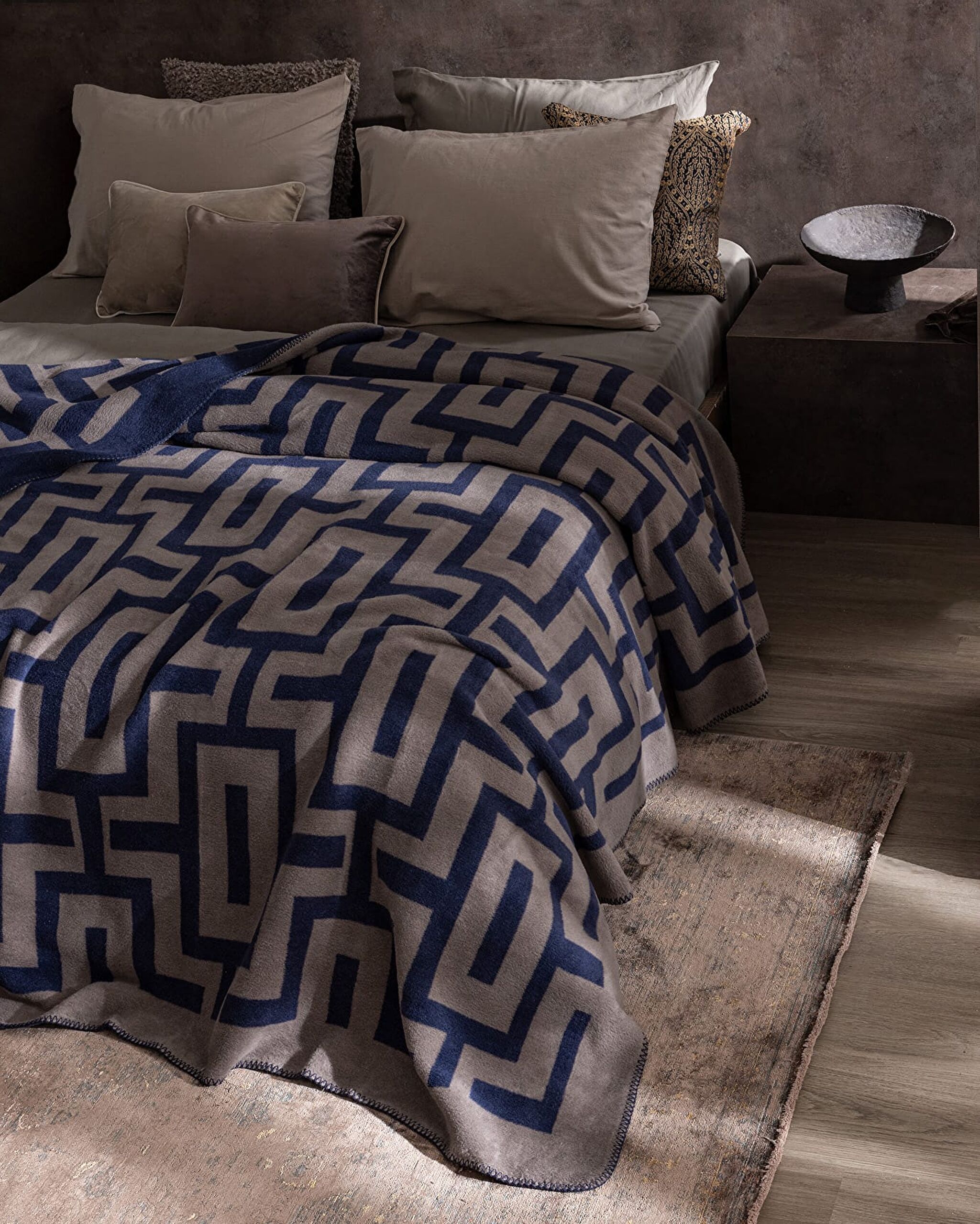 Corveau Jakarlı Pamuklu Battaniye - 1