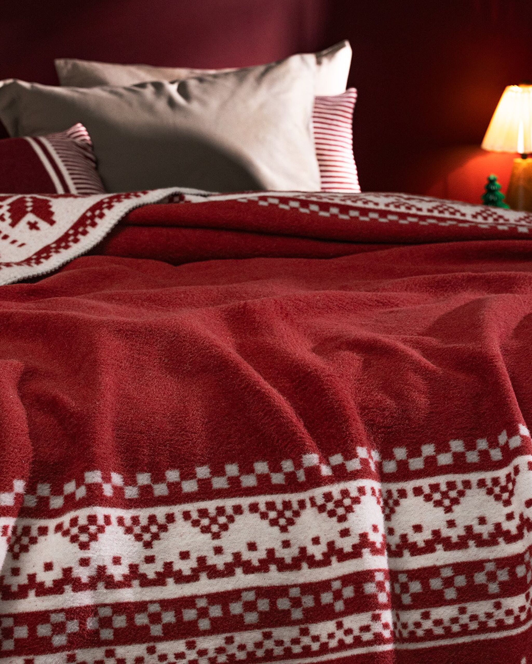 Caumel Jakarlı Pamuklu Battaniye - 3