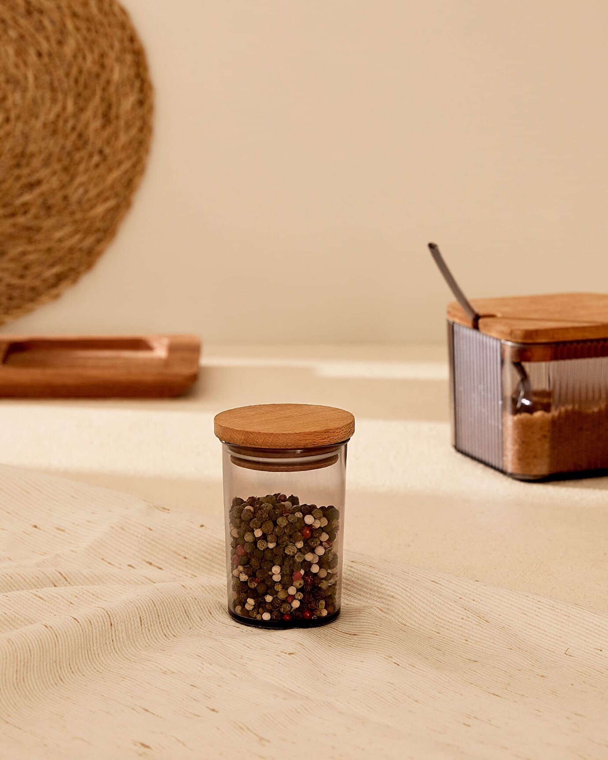 Renard Wooden Spice Rack with Cover - 0