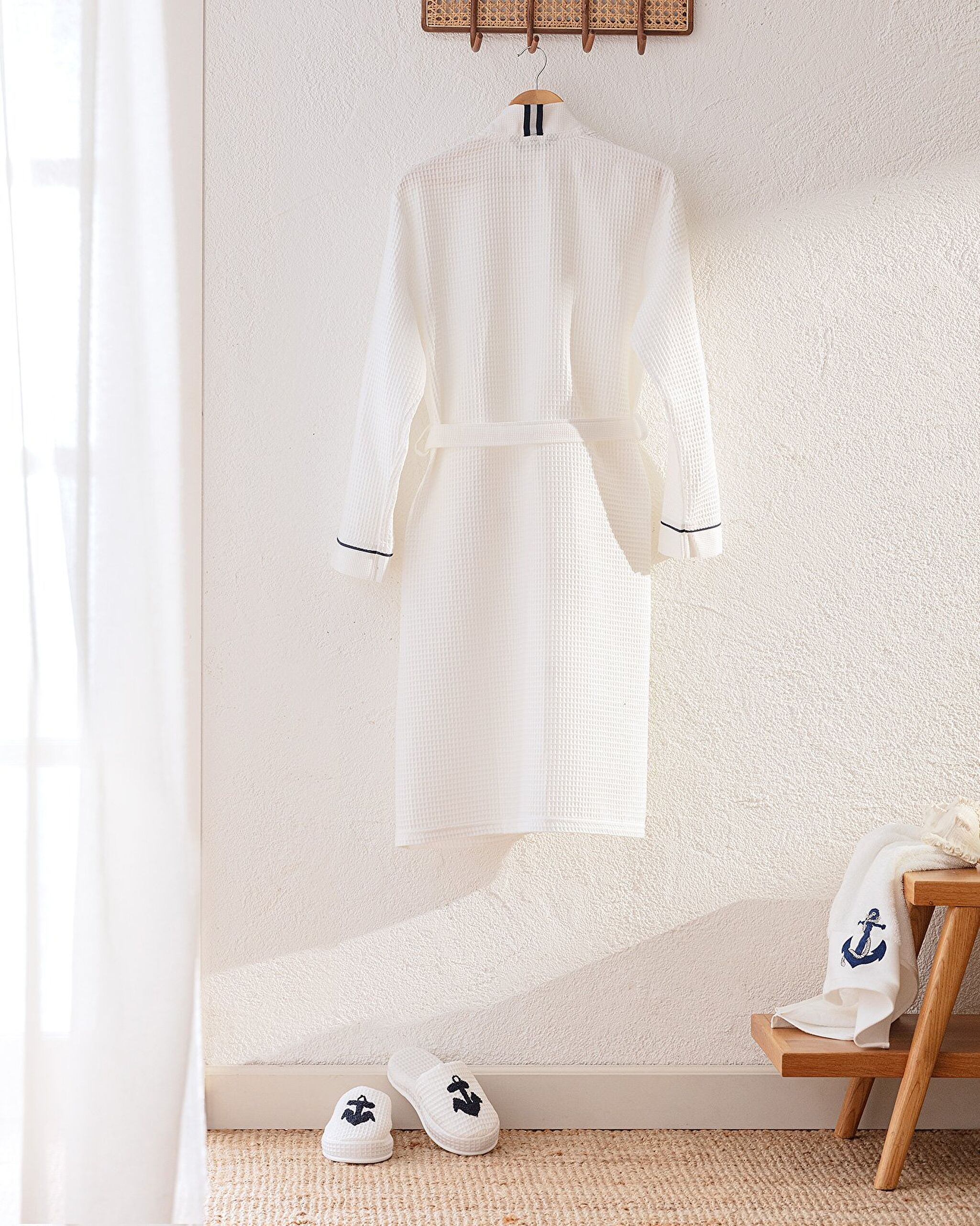 Marty Kimono Unisex Bathrobe/slippers Set - 1