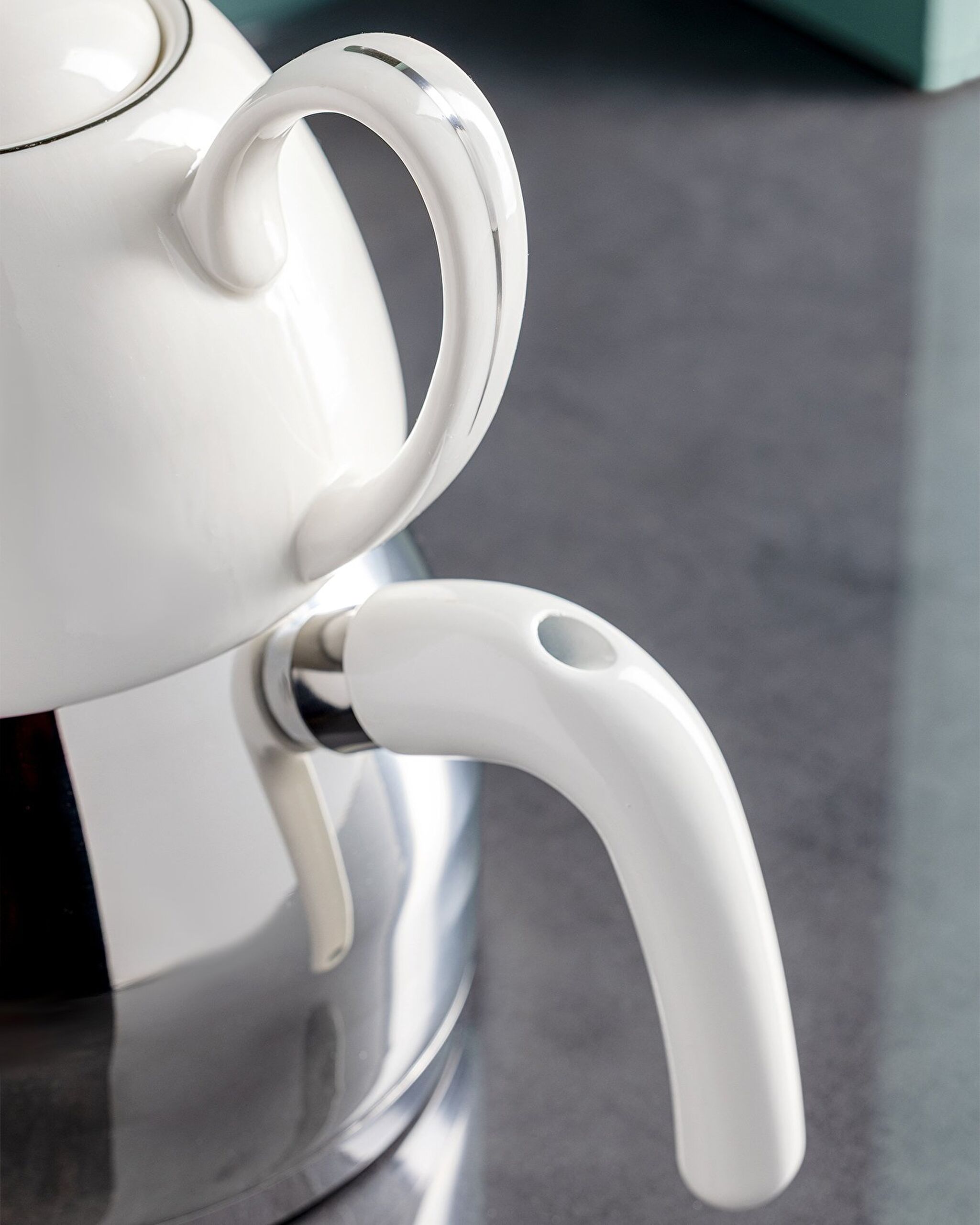 Avellino Çaydanlık Takımı - 1000 ml - 2150 ml - Beyaz/Platin - 2