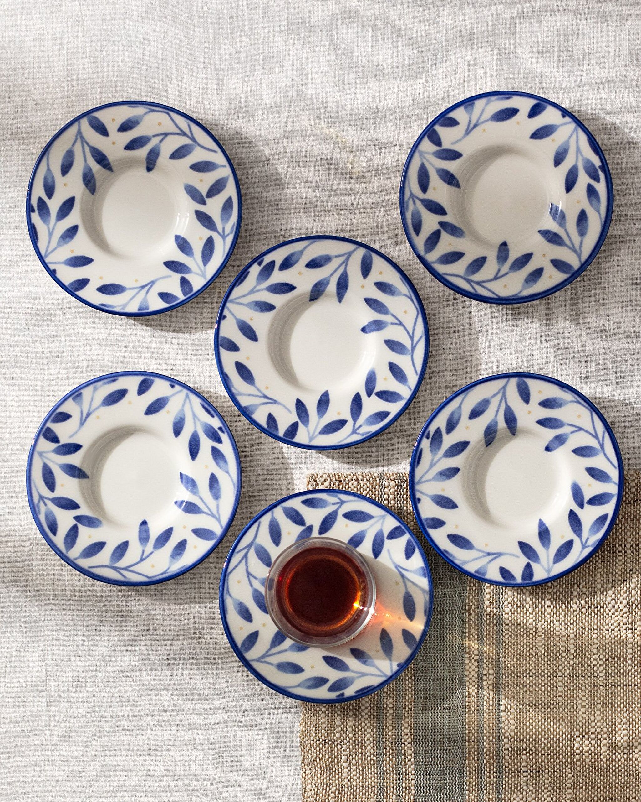 مجموعة صحن زجاج شاي بايفوررك الفاخرة - 2