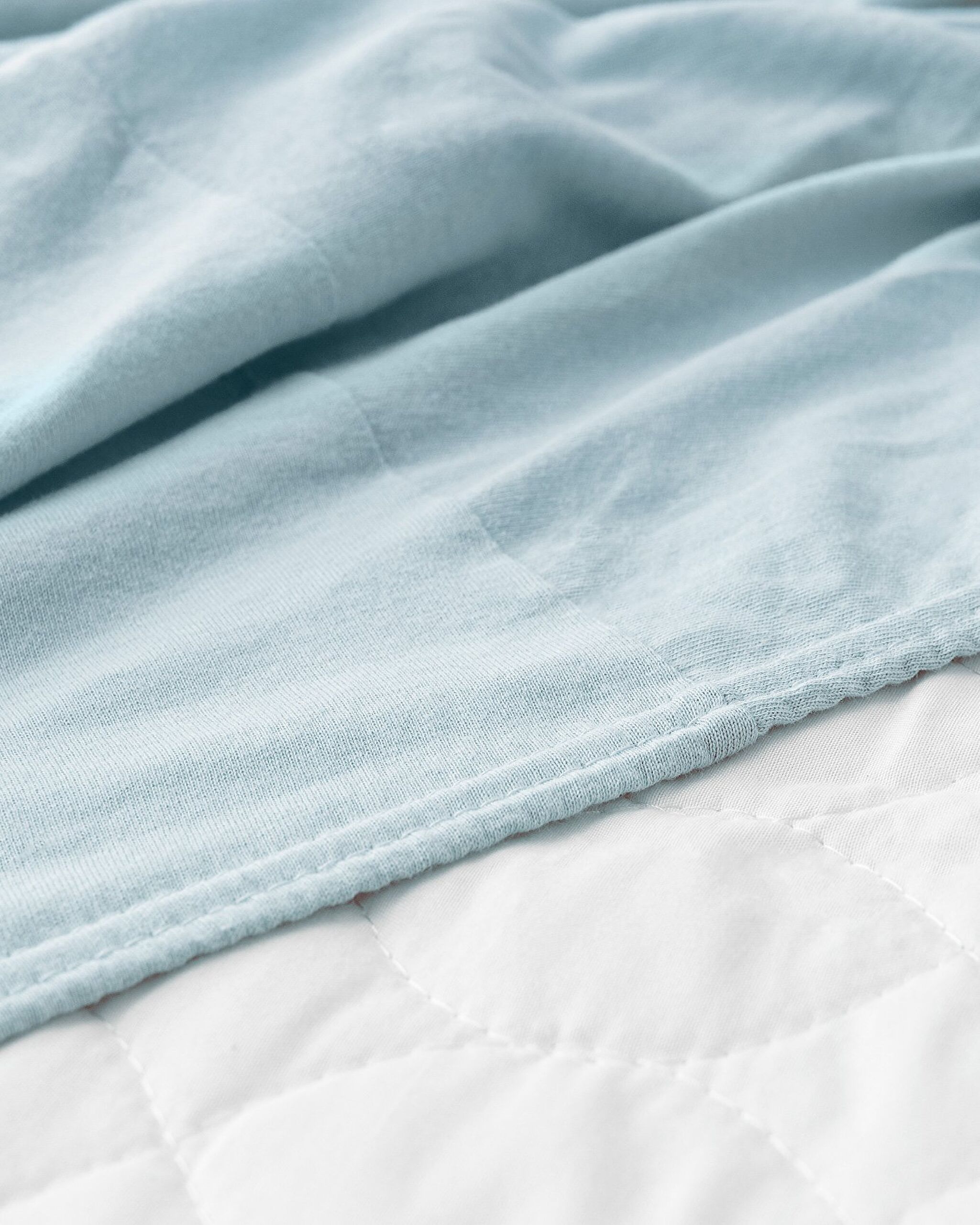 Double Elastic 100% Cotton Combed Bed Sheet - Blue - 1