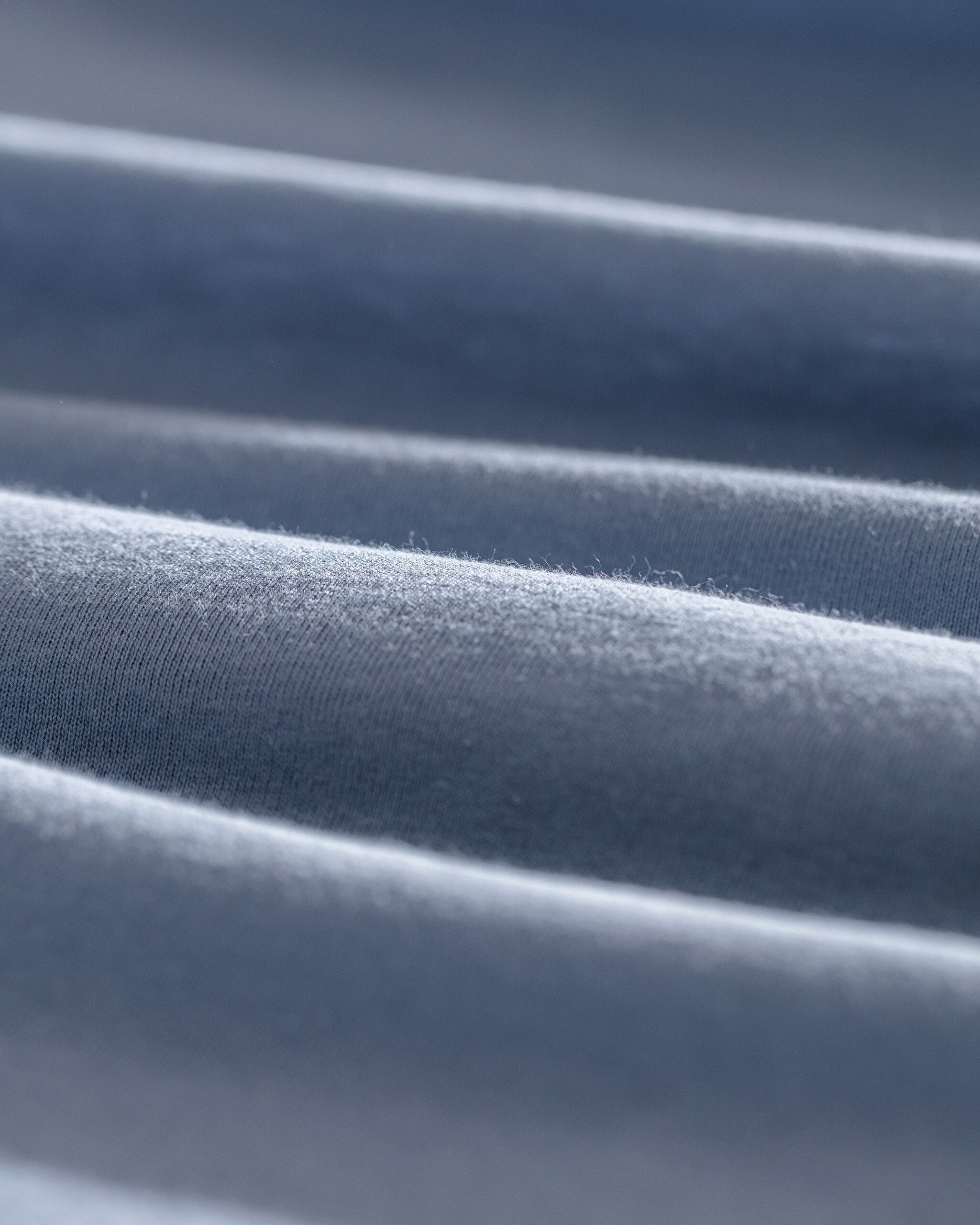 Drap de lit double peigné élastique 100 % coton Valeria - Bleu foncé - 3