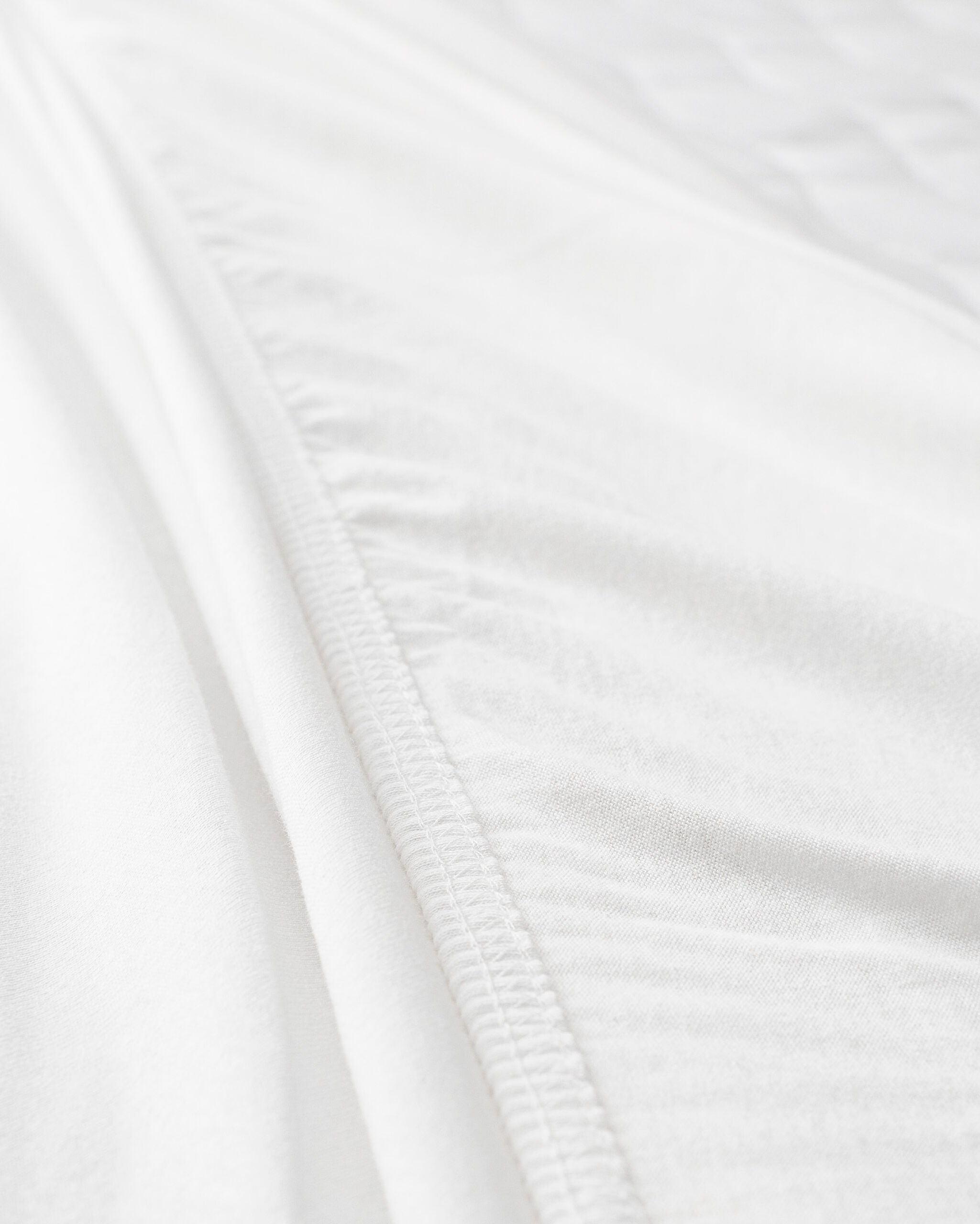 Drap de lit simple élastique 100 % coton peigné - Blanc - 2