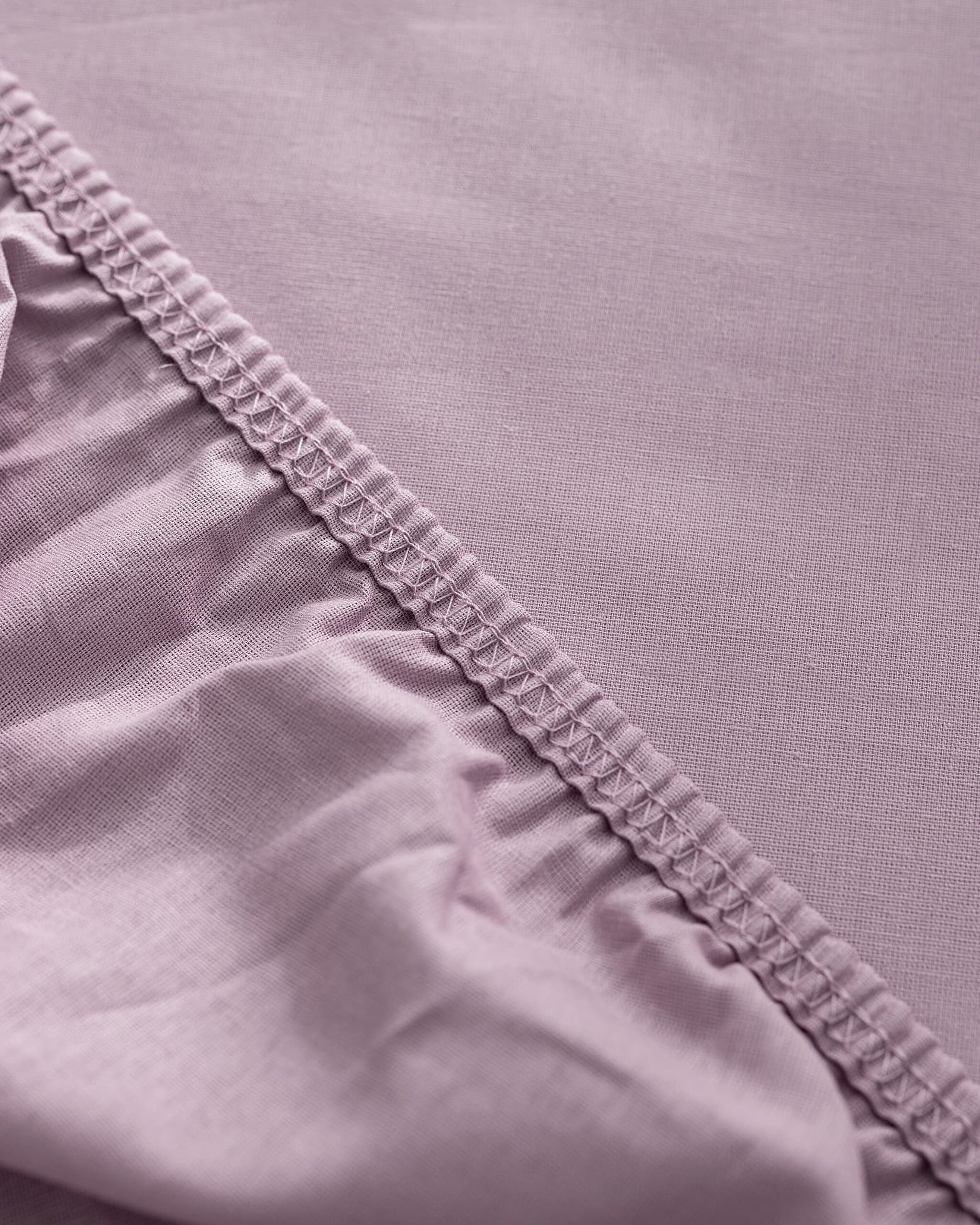 Manon Double 100% Cotton Ranforce Fitted Sheet - Light Plum - 1