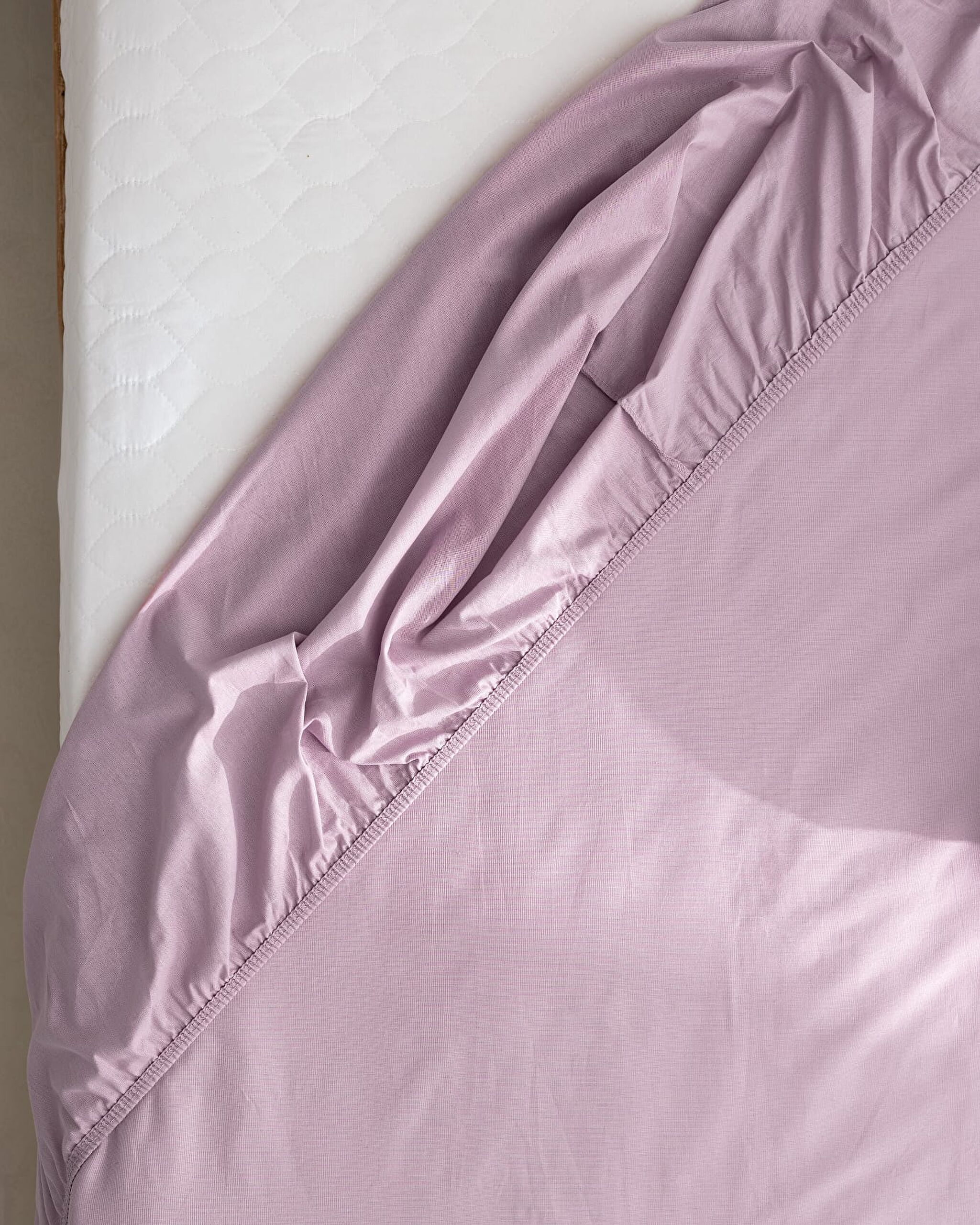 Manon Double 100% Cotton Ranforce Fitted Sheet - Light Plum - 3