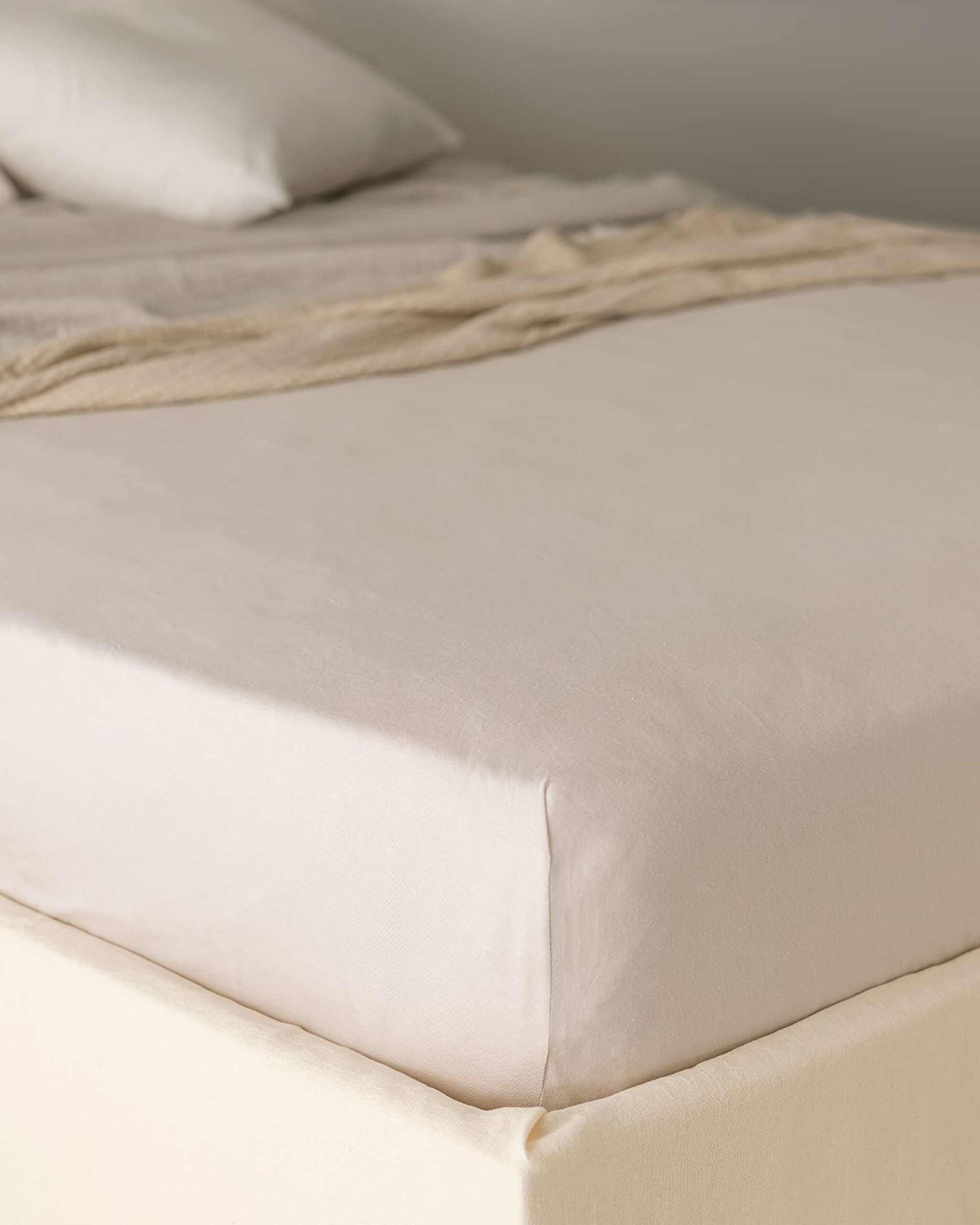 Belle Single Plus Elastisch Bamboe Laken - Steen - 0