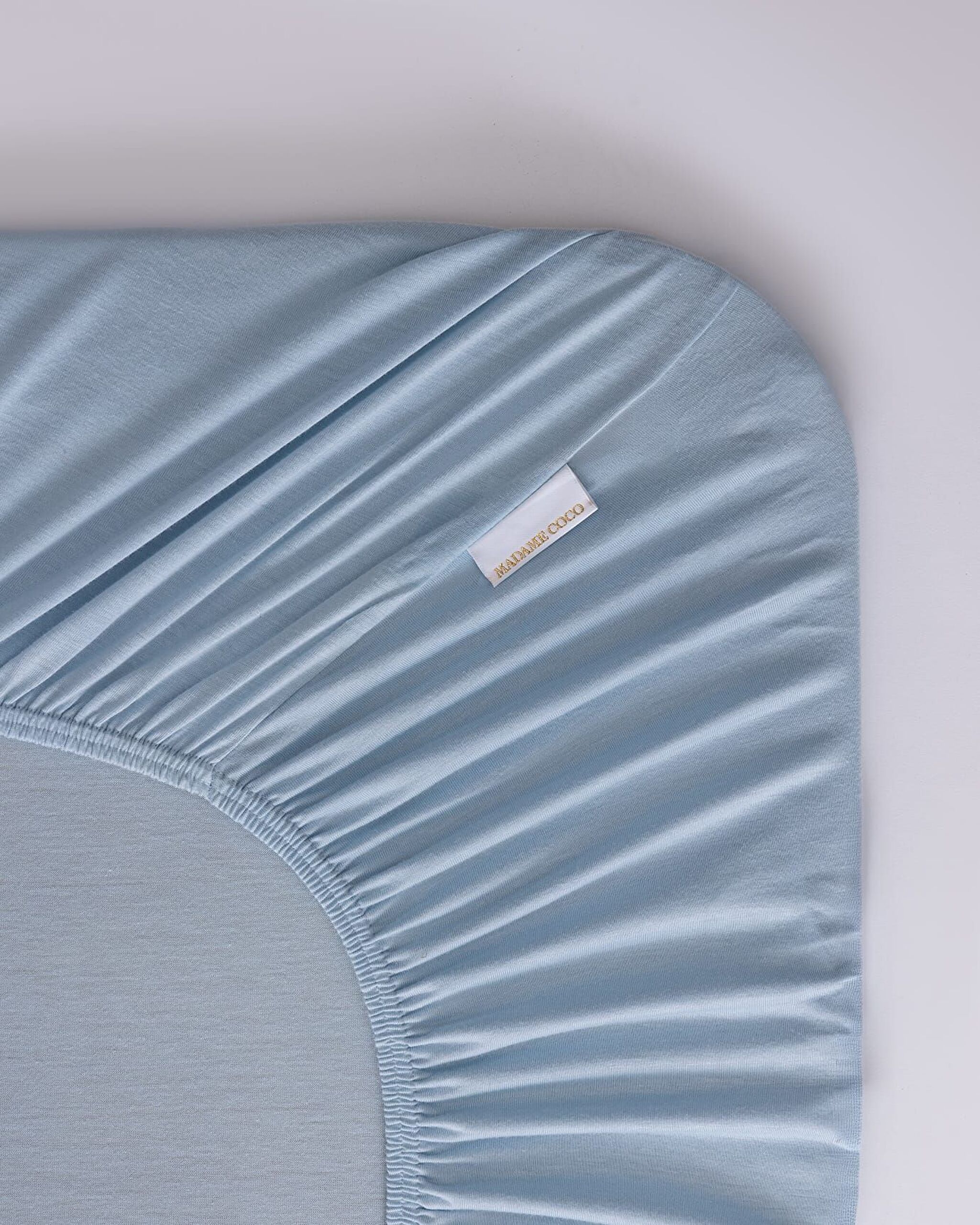 Drap Double Élastique en Bambou Belle - Bleu - 5