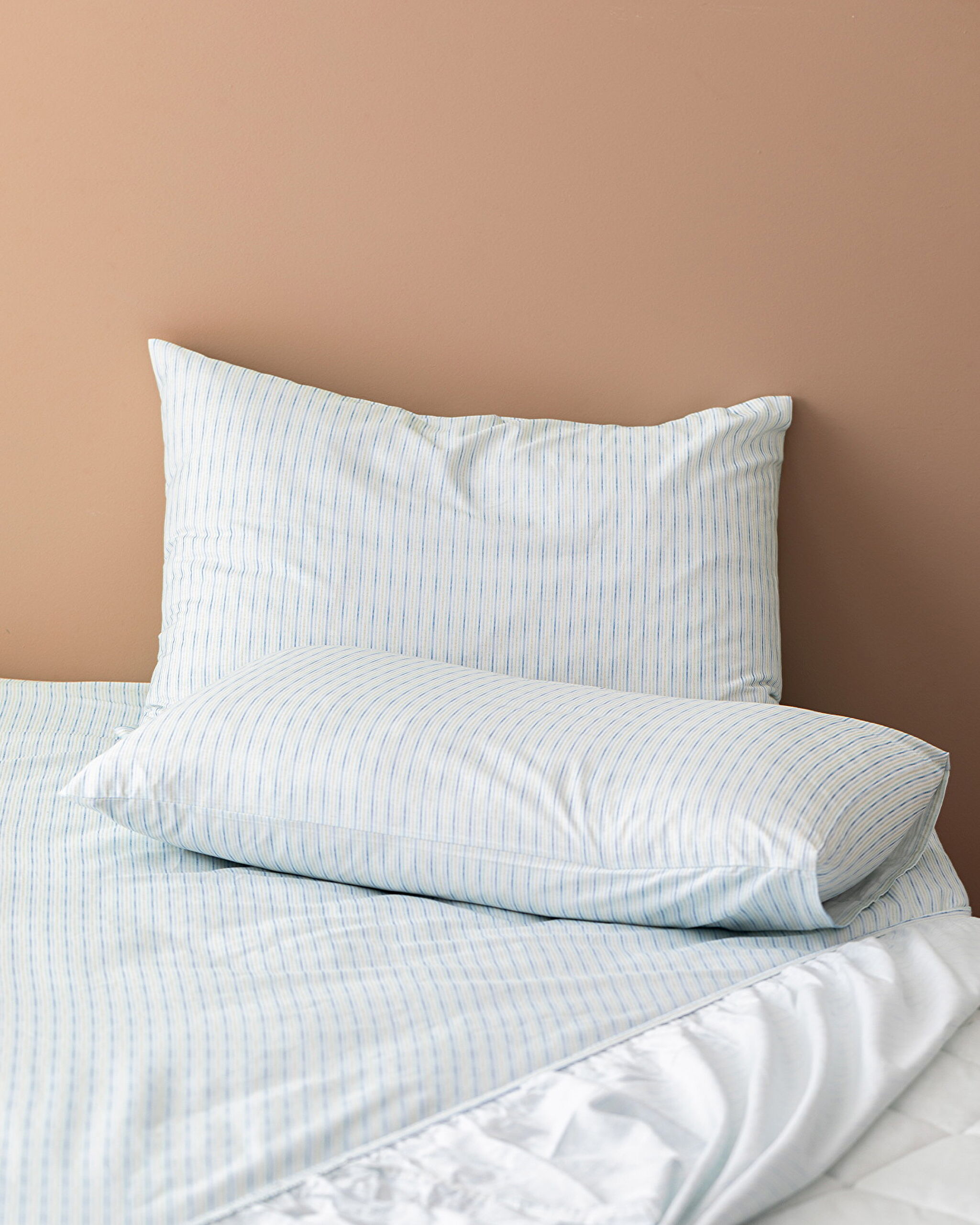 Carlo Double 100% Cotton Printed Ranforce Fitted Sheet Set - Mint Green - 1