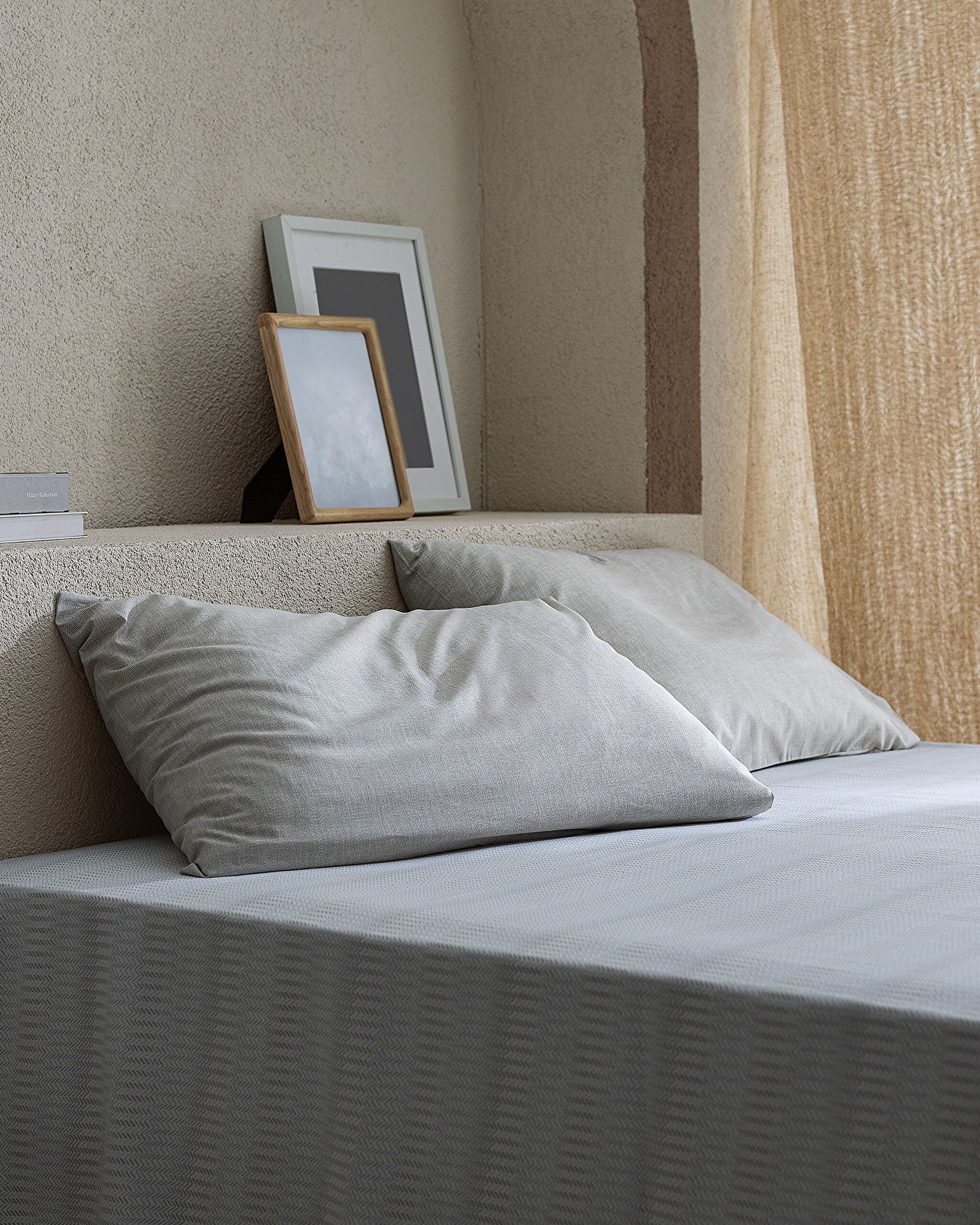 Delrico Double Cotton Sheet Set - Beige - 1