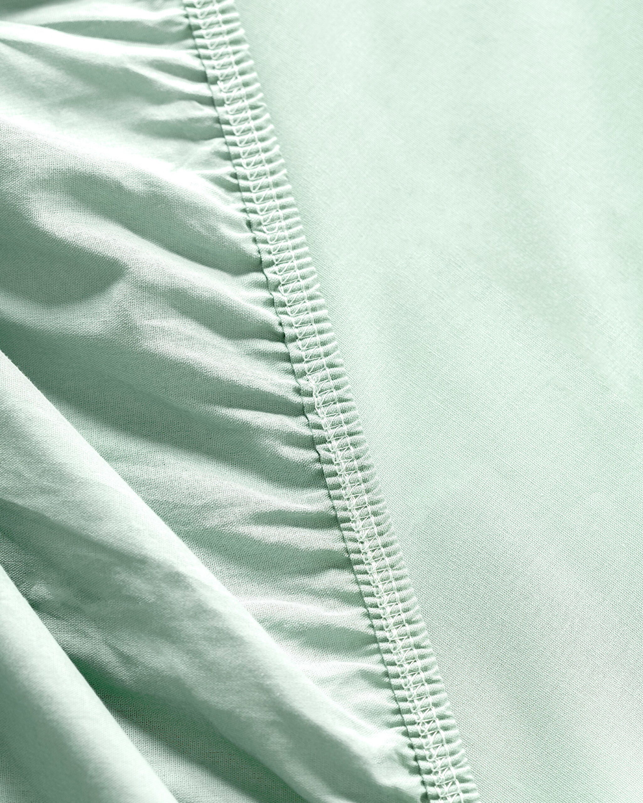 Ensemble de draps-housses Ranforce 100 % coton simple Eloise - Vert menthe - 2