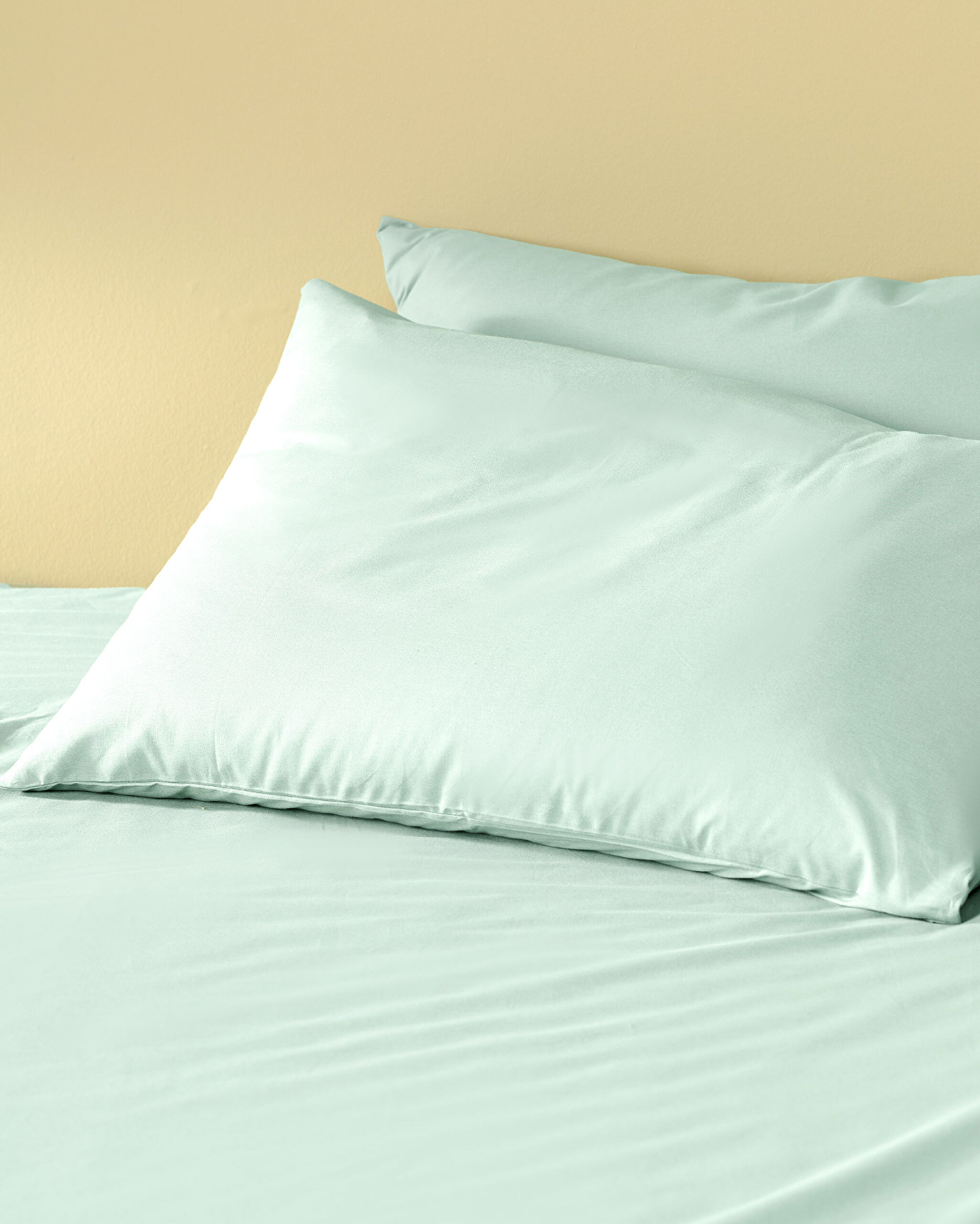 Ensemble de draps-housses Ranforce 100 % coton simple Eloise - Vert menthe - 1