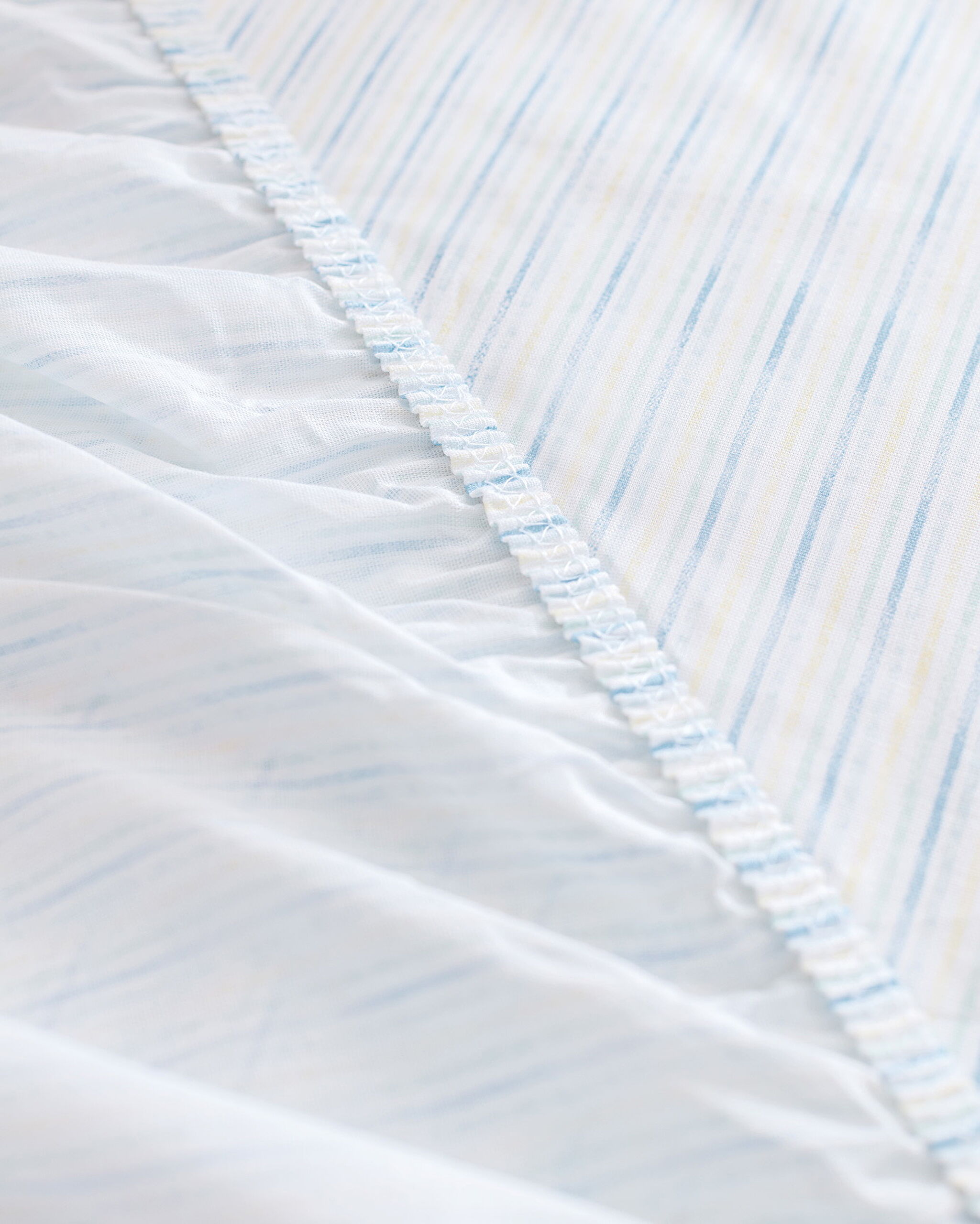 Ensemble de draps-housses Ranforce imprimés 100 % coton simple Carlo - Vert menthe - 5