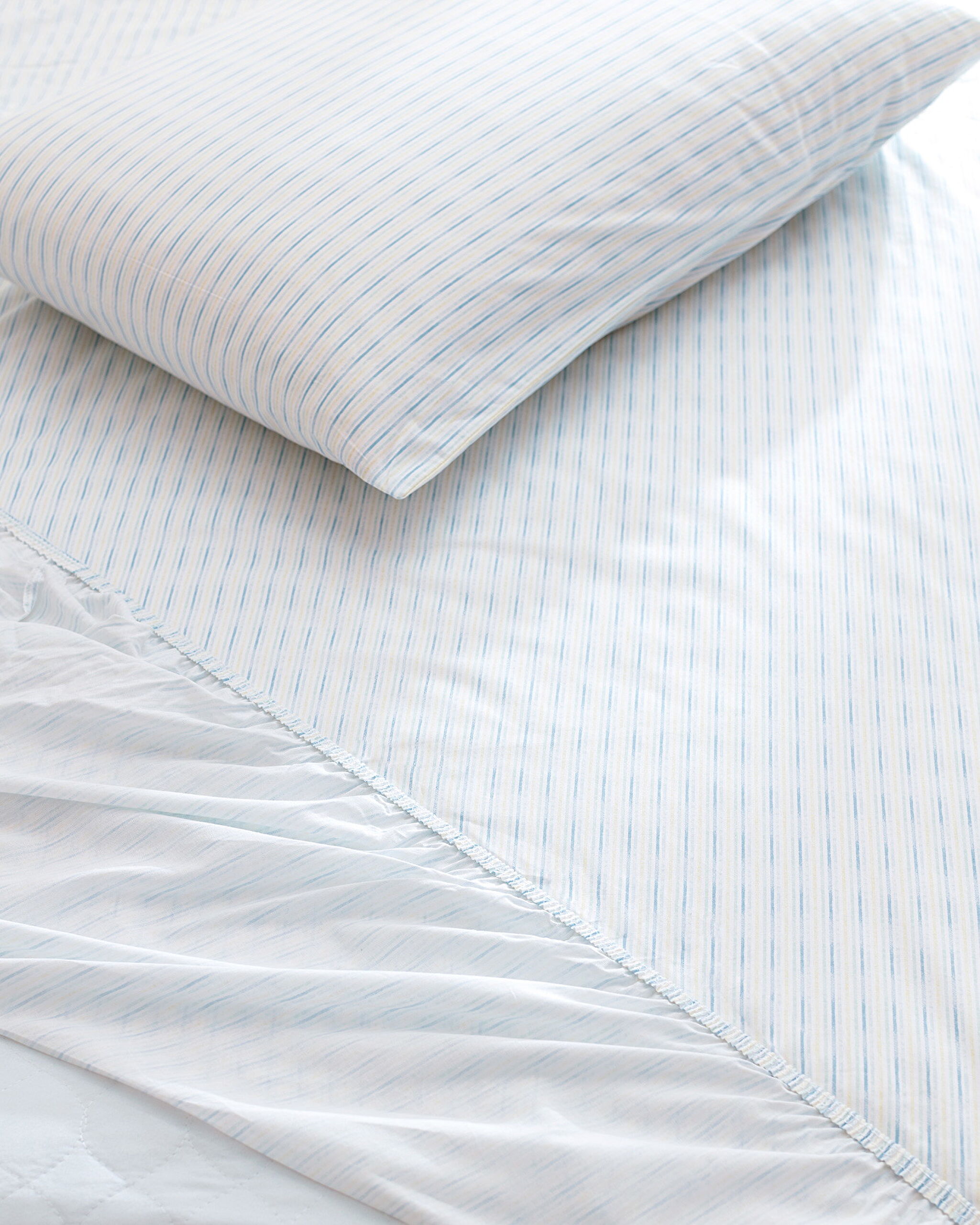 Ensemble de draps-housses Ranforce imprimés 100 % coton simple Carlo - Vert menthe - 2