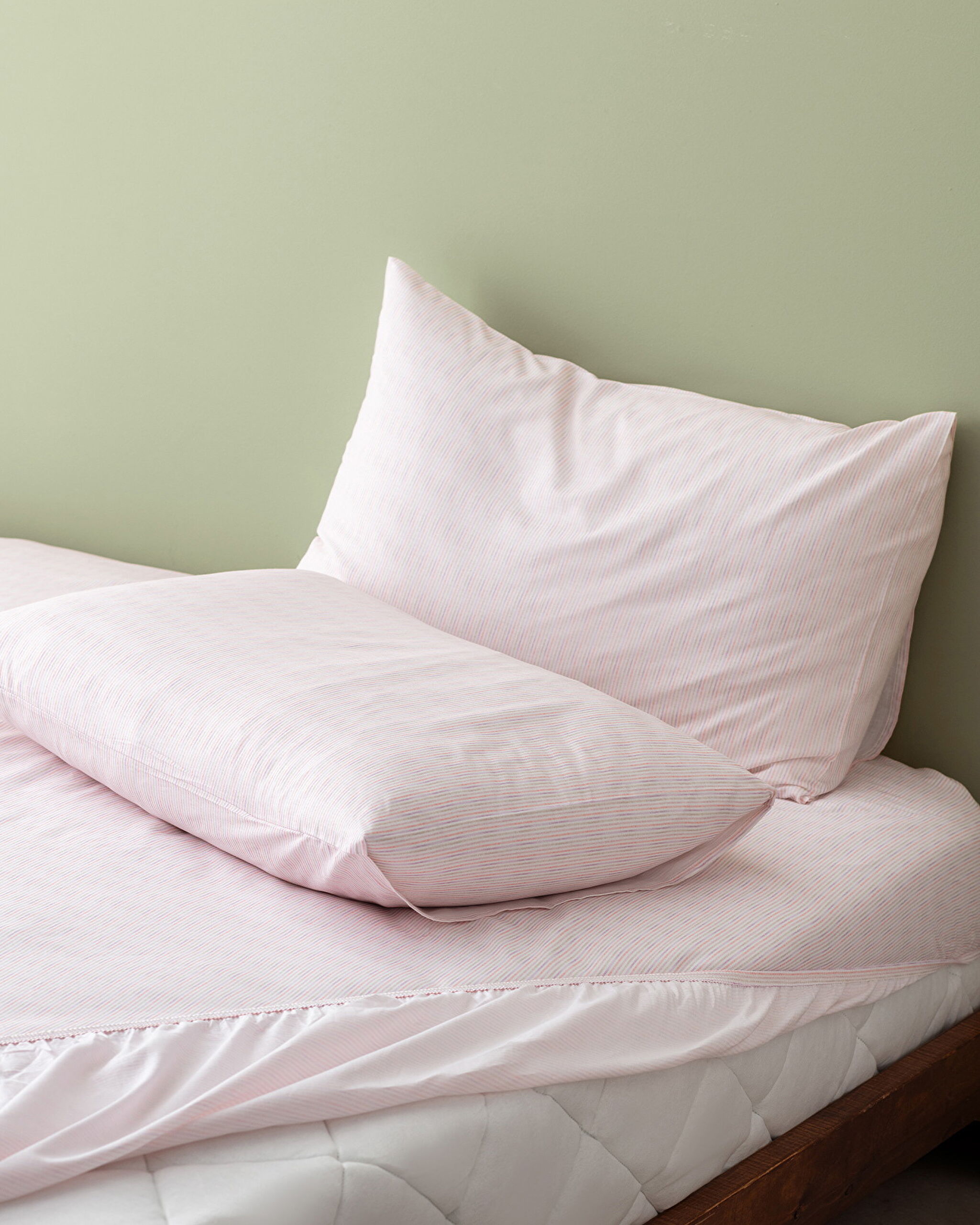 Ensemble de draps-housses Ranforce imprimés 100 % coton Carlo Single - Fleur de grenade - 0