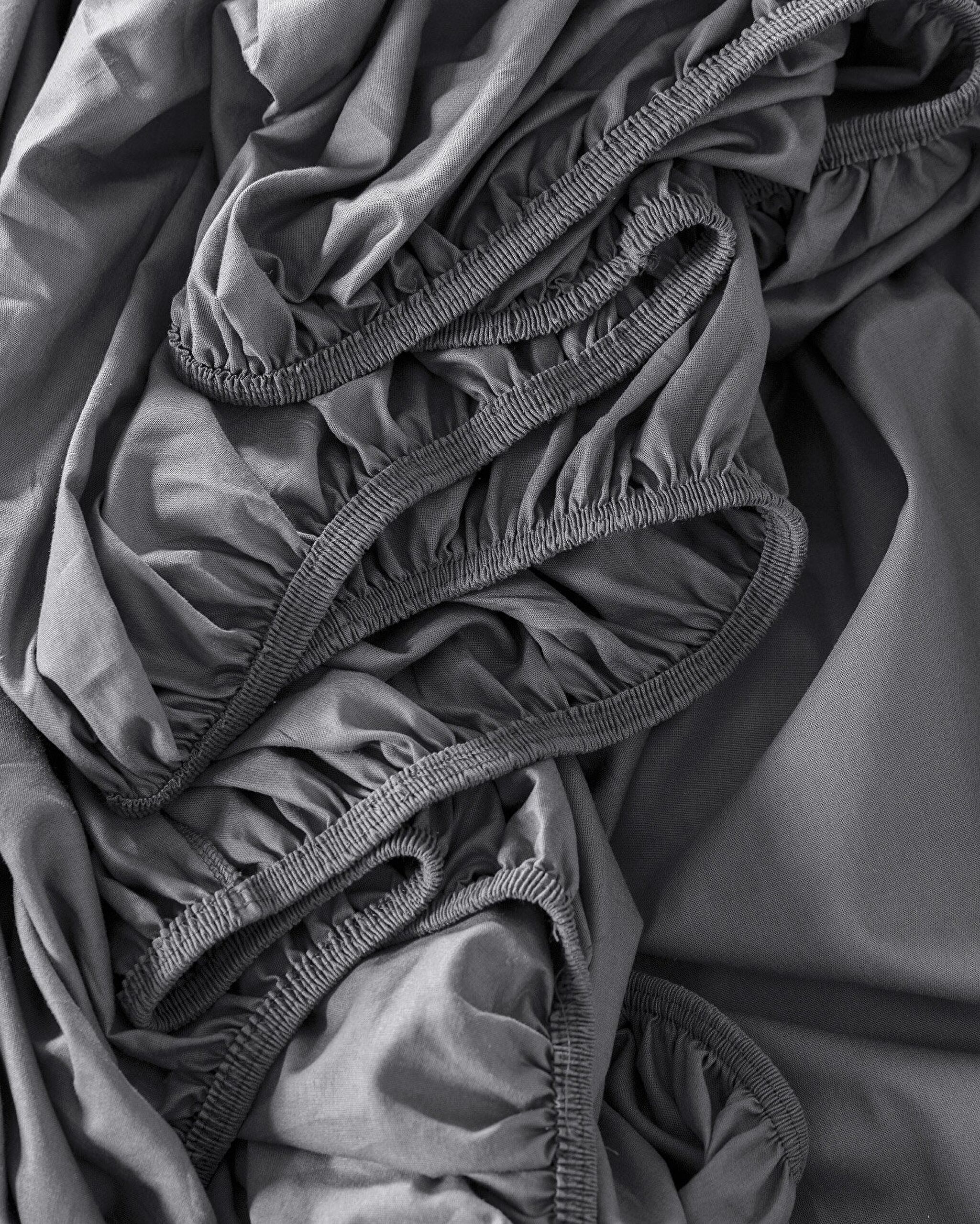 Parure de draps-housses Manon 100 % coton Ranforce - Anthracite - 3