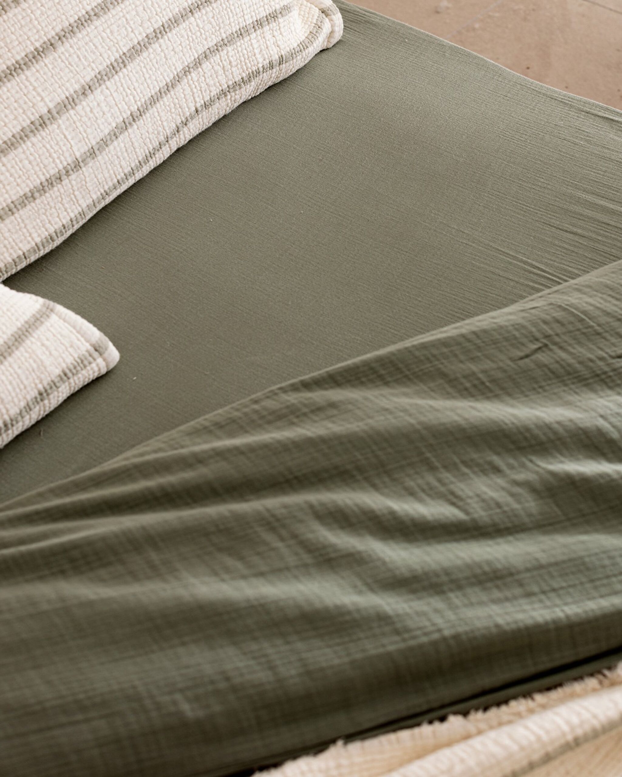 Ensemble de dot 8 pièces Marguerite - Kaki/Écru - 5