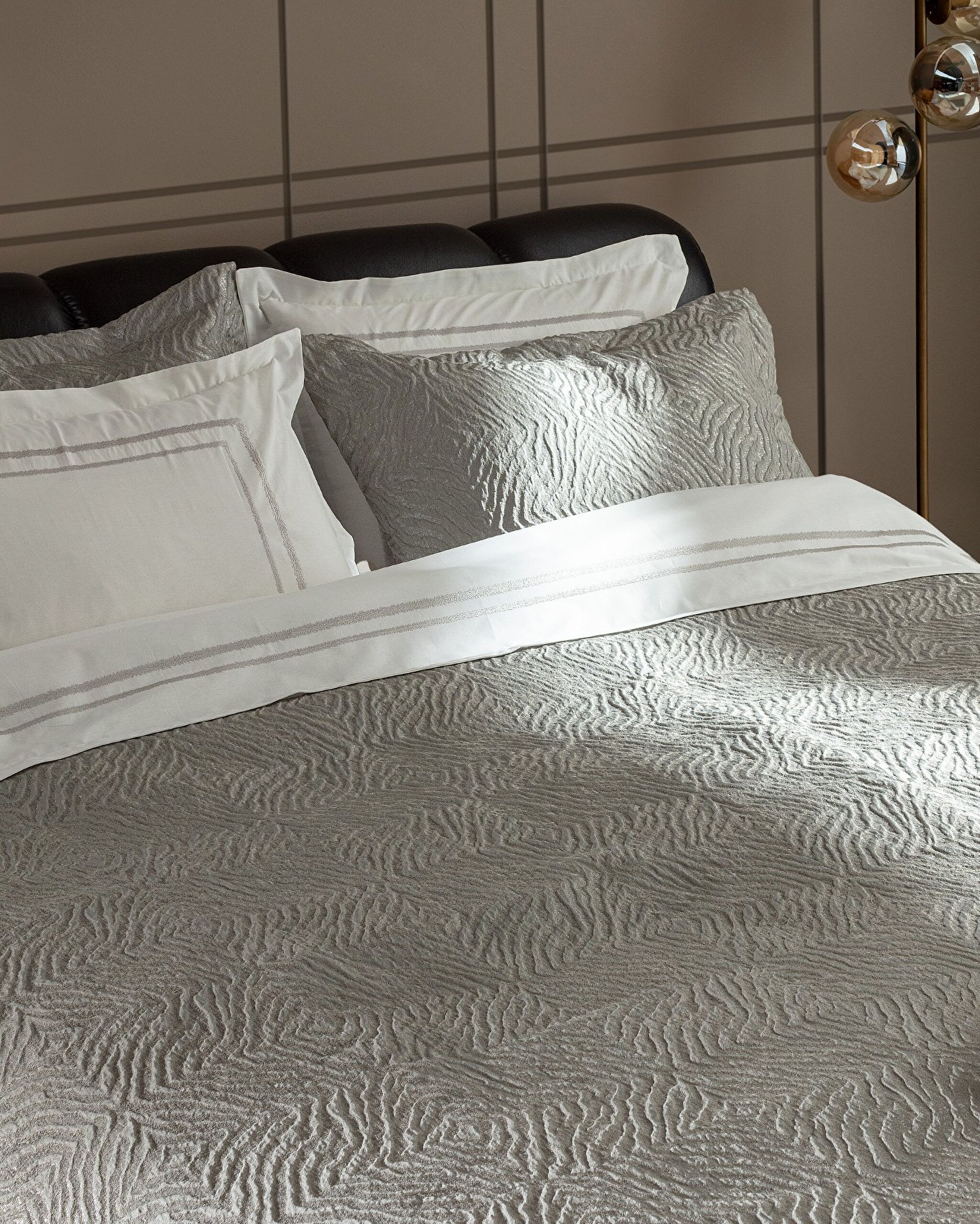 Ensemble de dot double 8 pièces Vence - Gris - 1