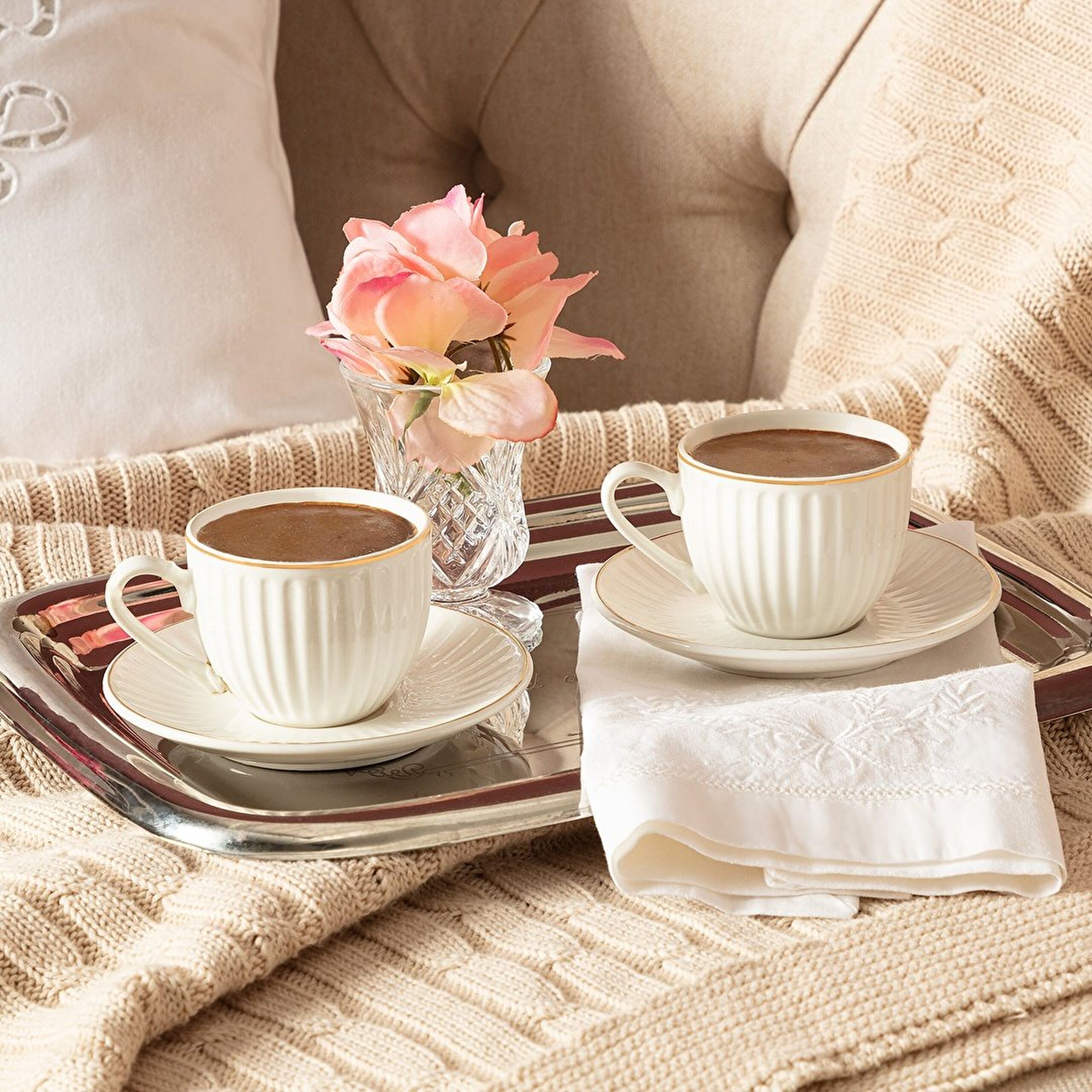 Blanc Set de 2 Tasses à Café - 0