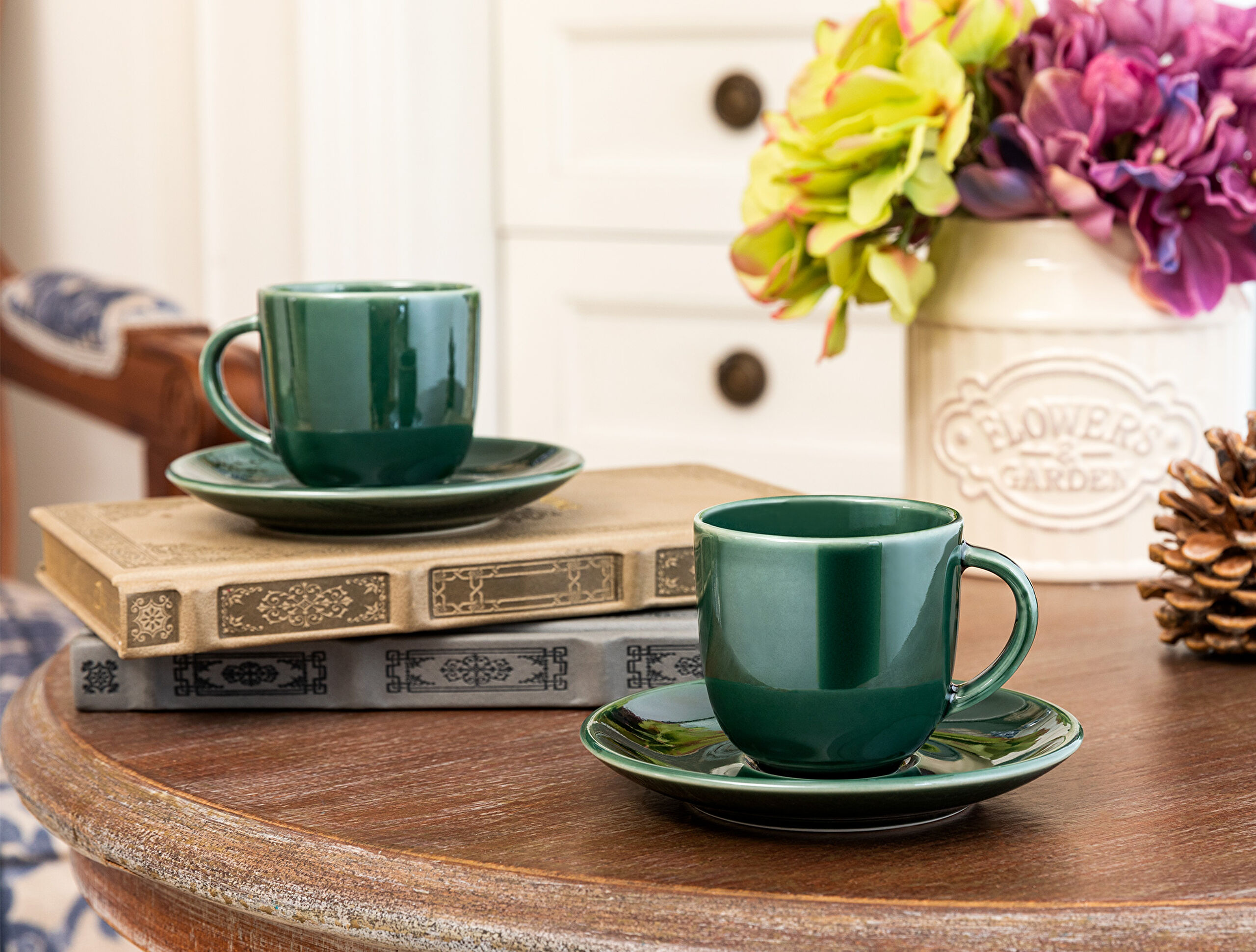 Ensemble de Tasses à Café Morane pour 2 - Vert - 90 ml - 0